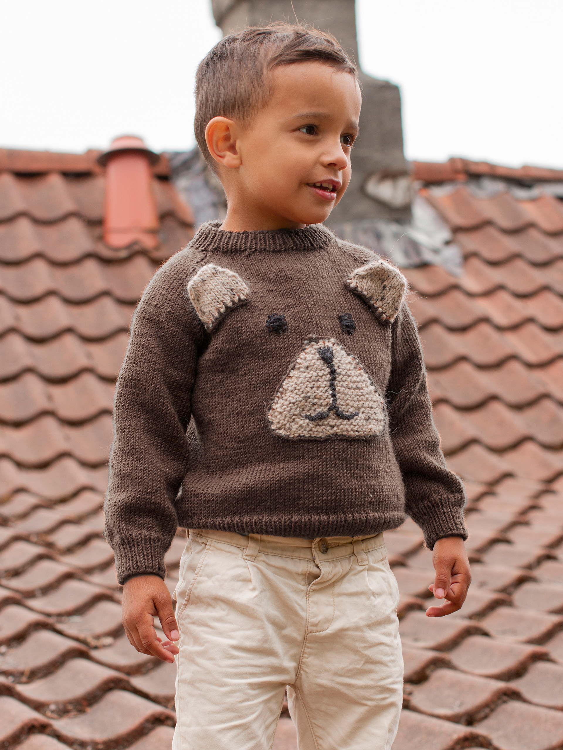 BJØRNAR tröja brunmelert