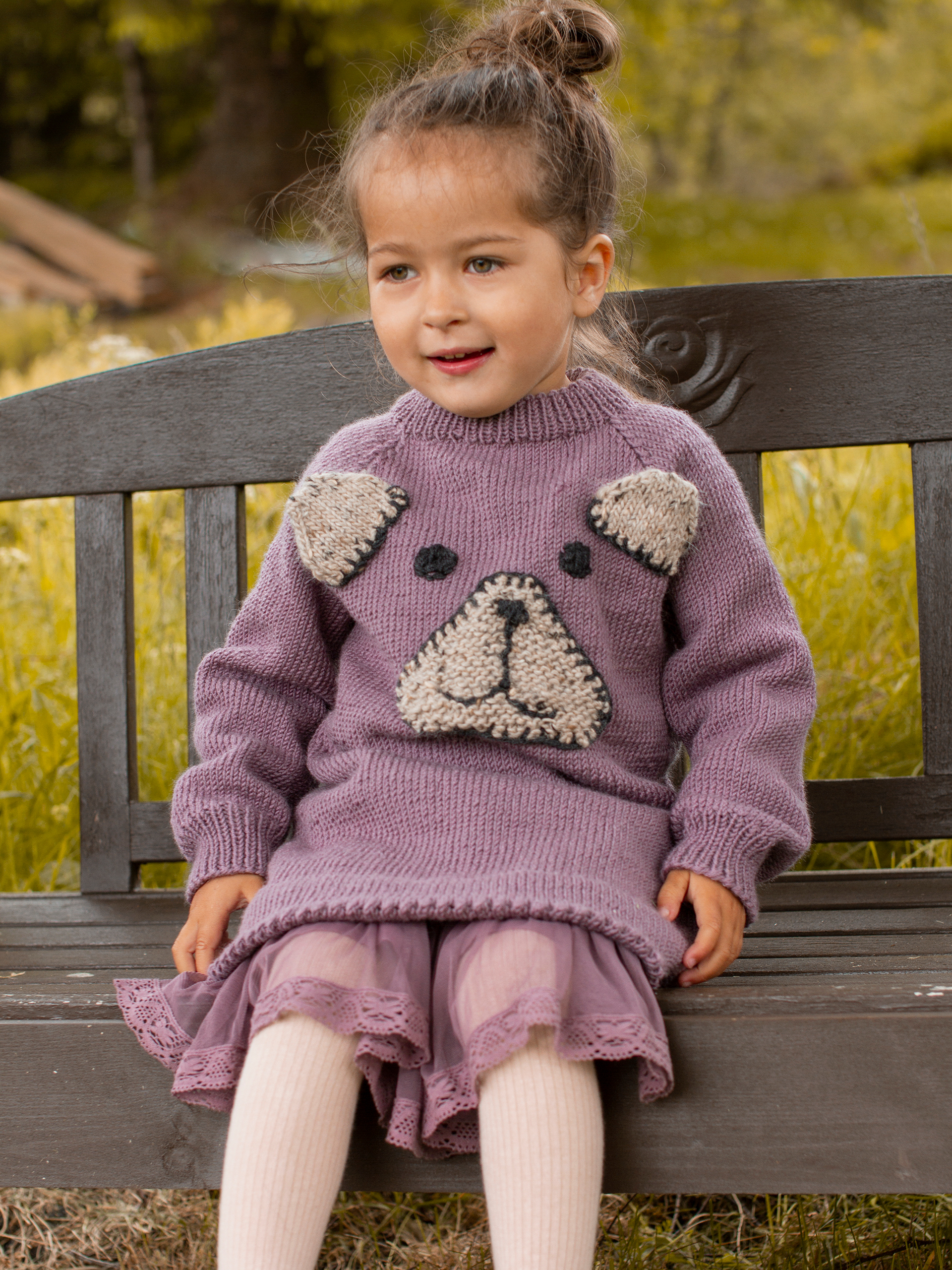 BJØRNHILD tunika dammig grålila