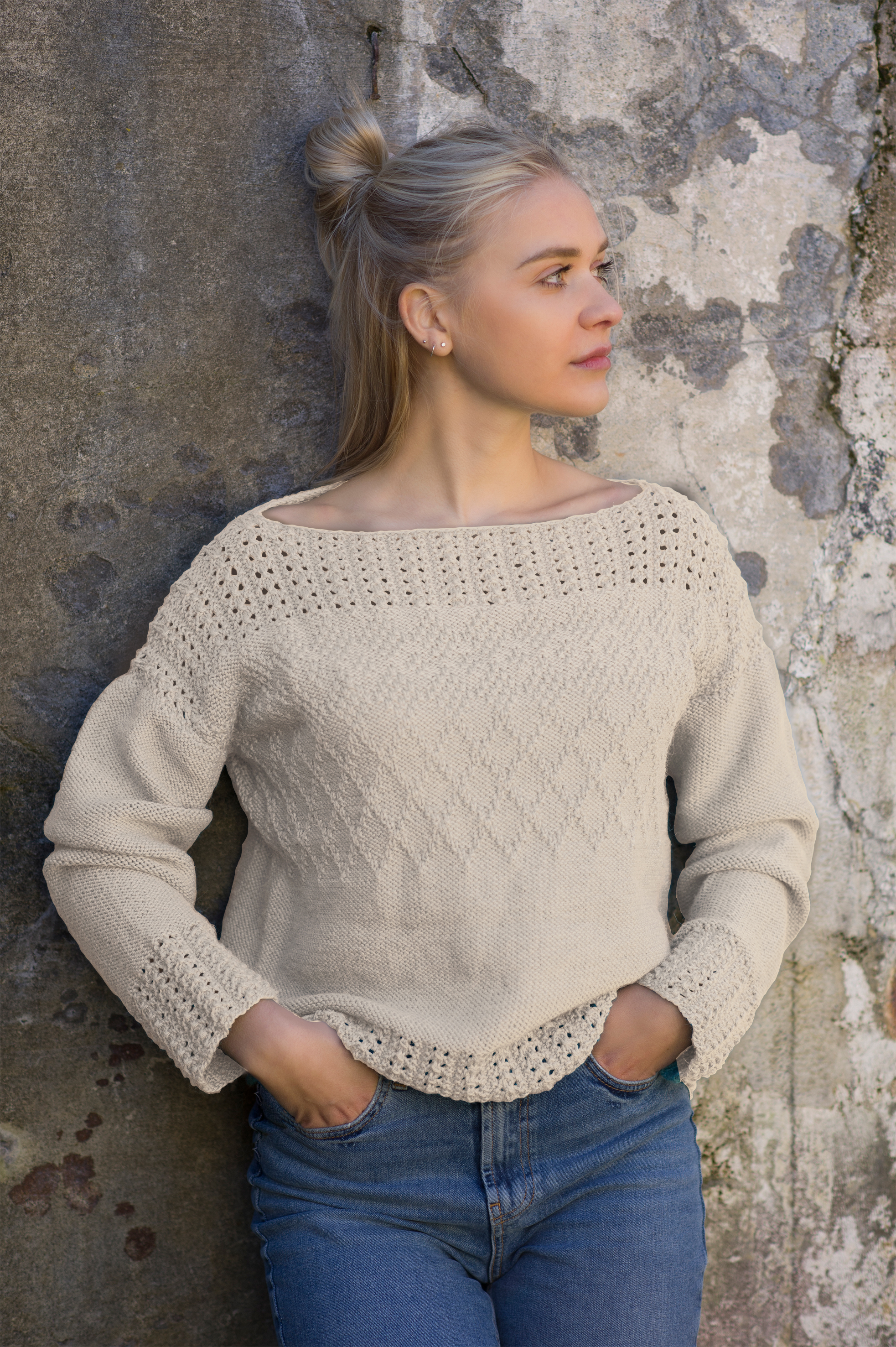 Blix tröja beigemelerad