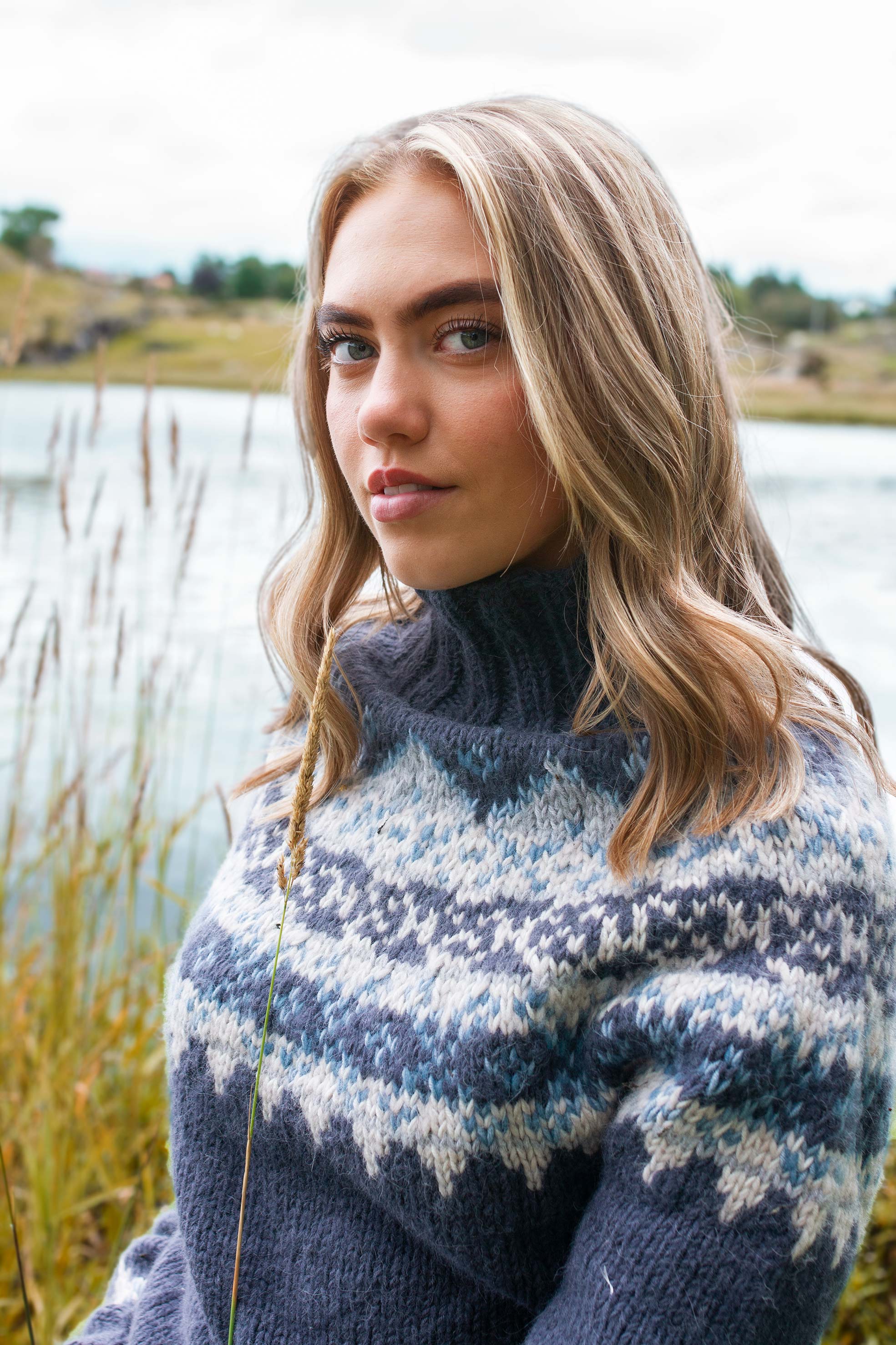 BREMNES damtröja denim 