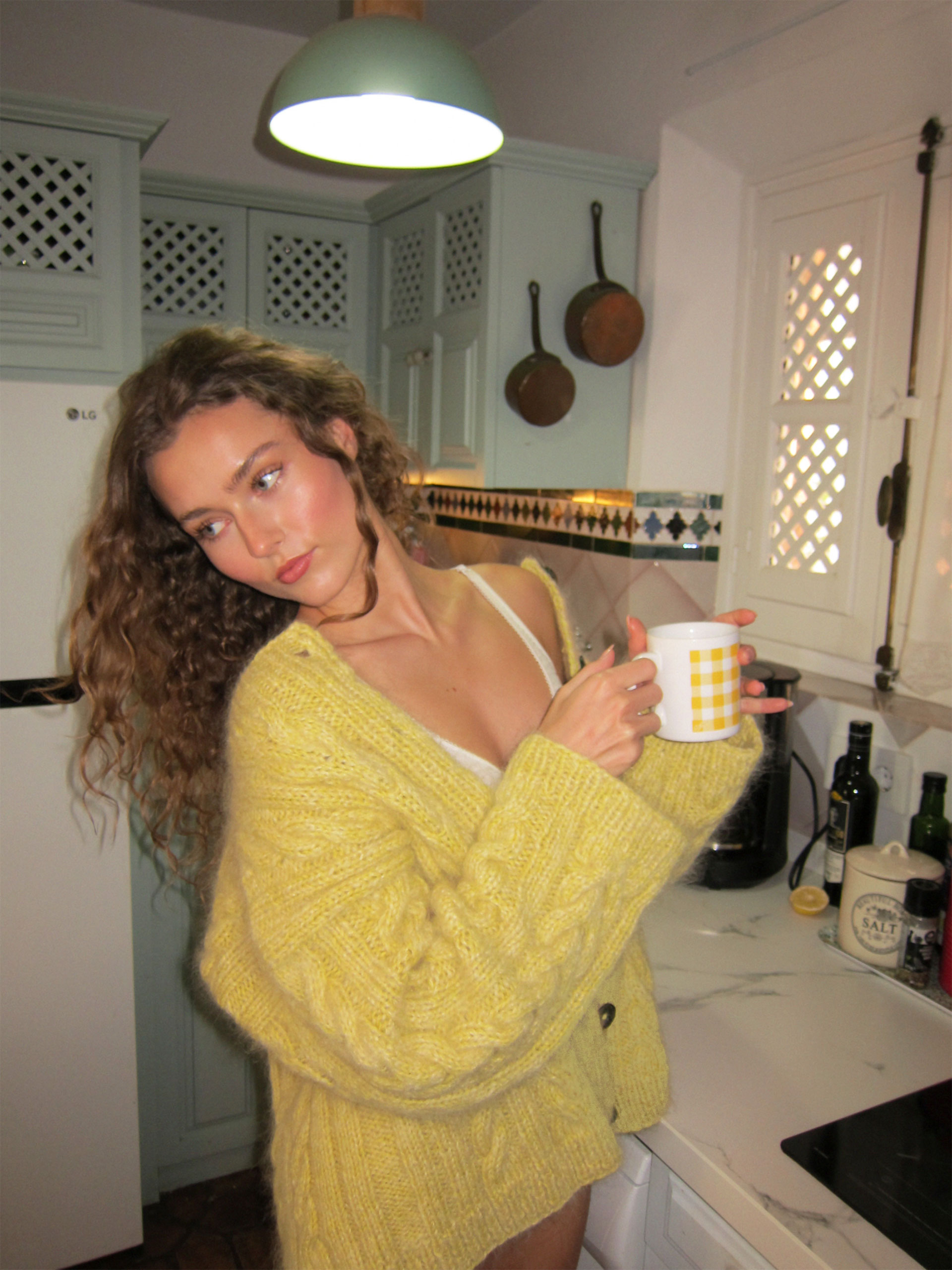 521TS-01c SANDOK Cardigan med flätor