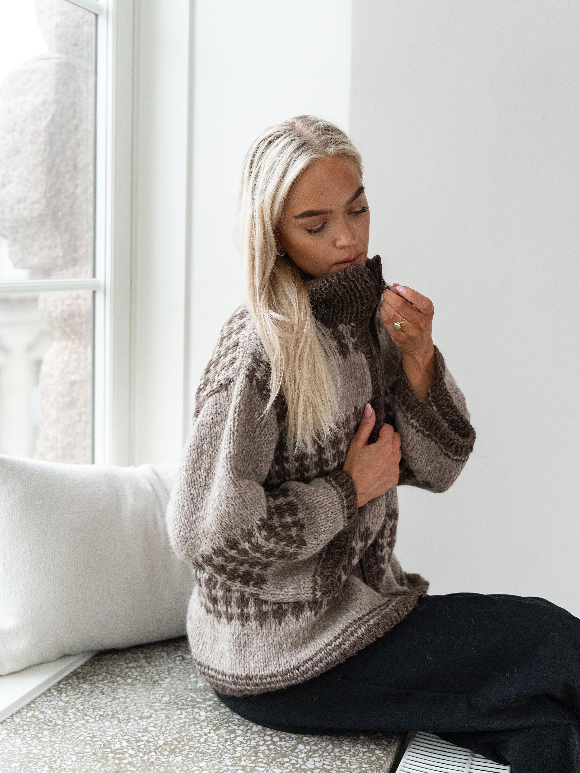 CHARLIE SAGA jacka beige/brun