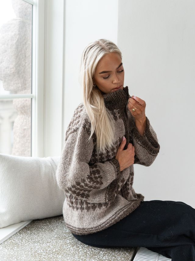 CHARLIE SAGA jacka beige/brun