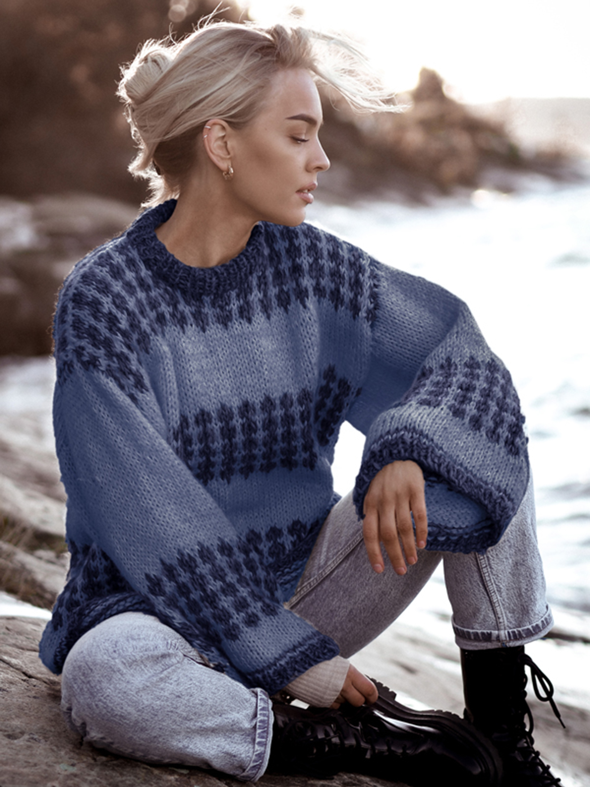 Charlie Saga tröja denim