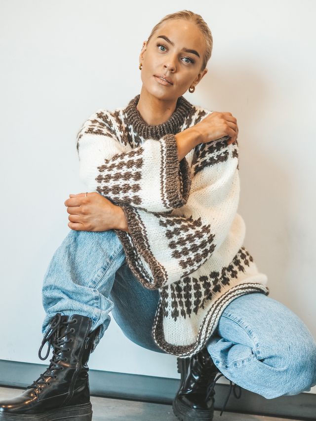 Charlie Saga tröja natur/brun