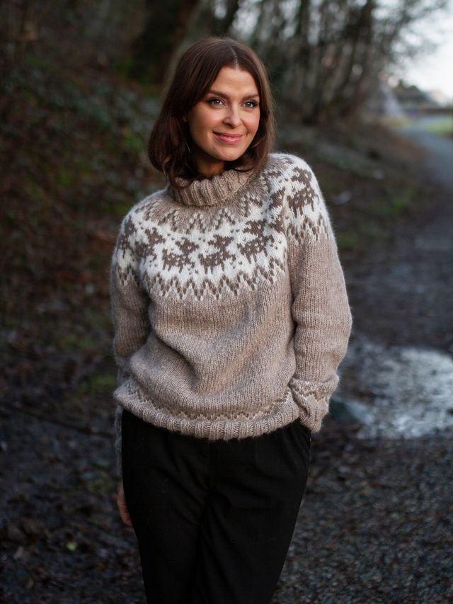 Deer tröja dam beige