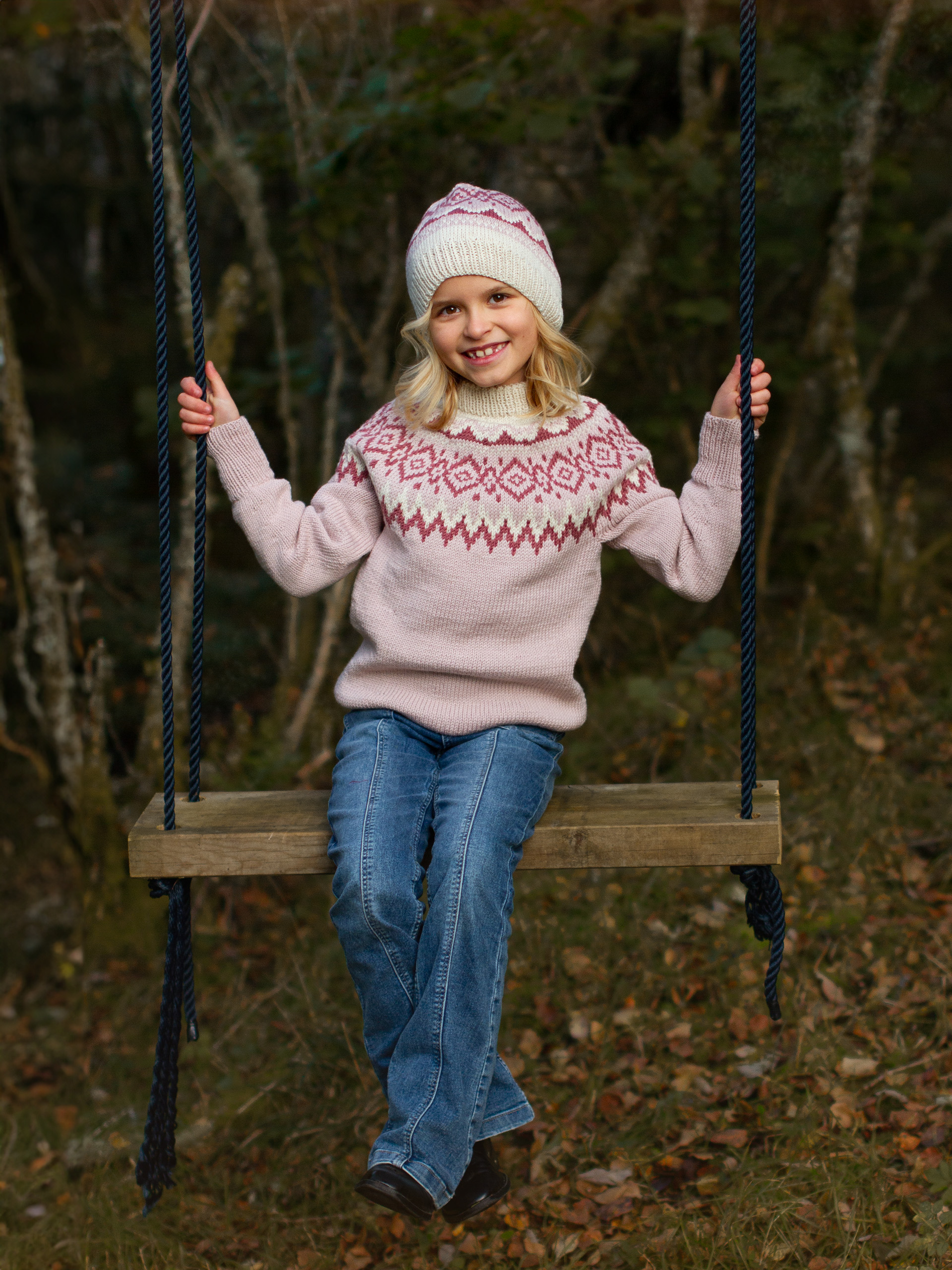 DRIV tröja & mössa puderrosa