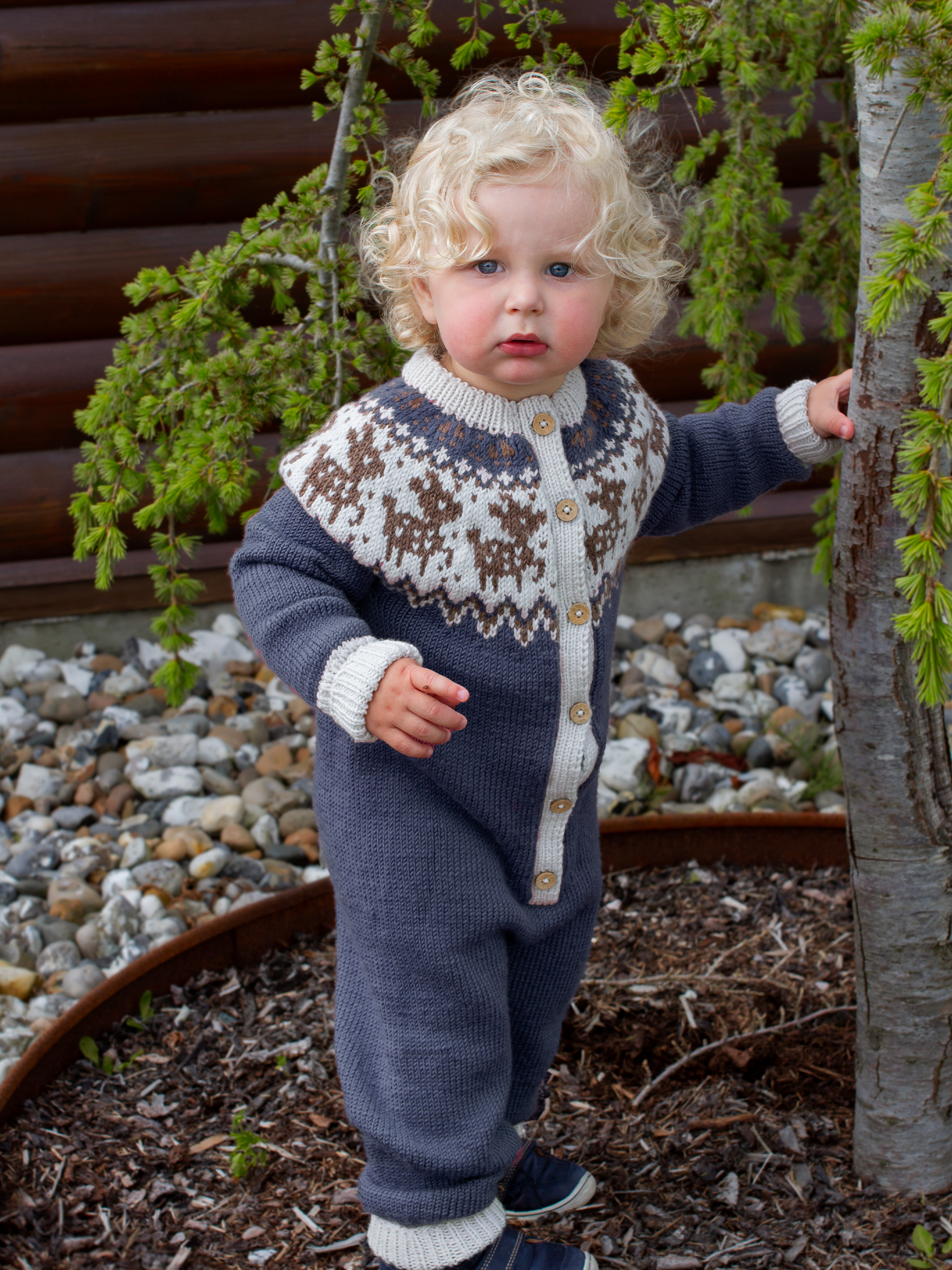 FAUNA heldräkt gråblå