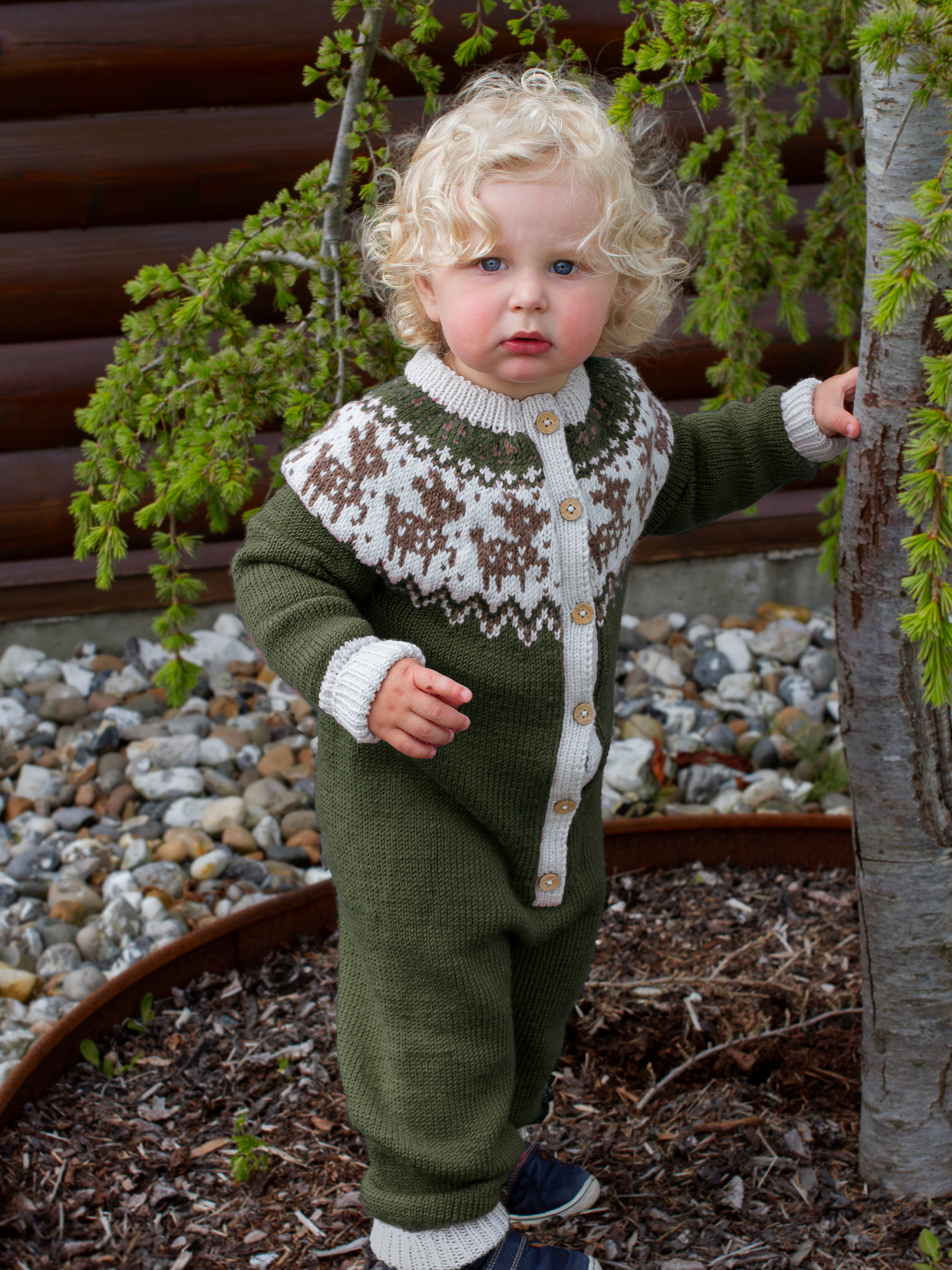 FAUNA heldräkt mörk oliv