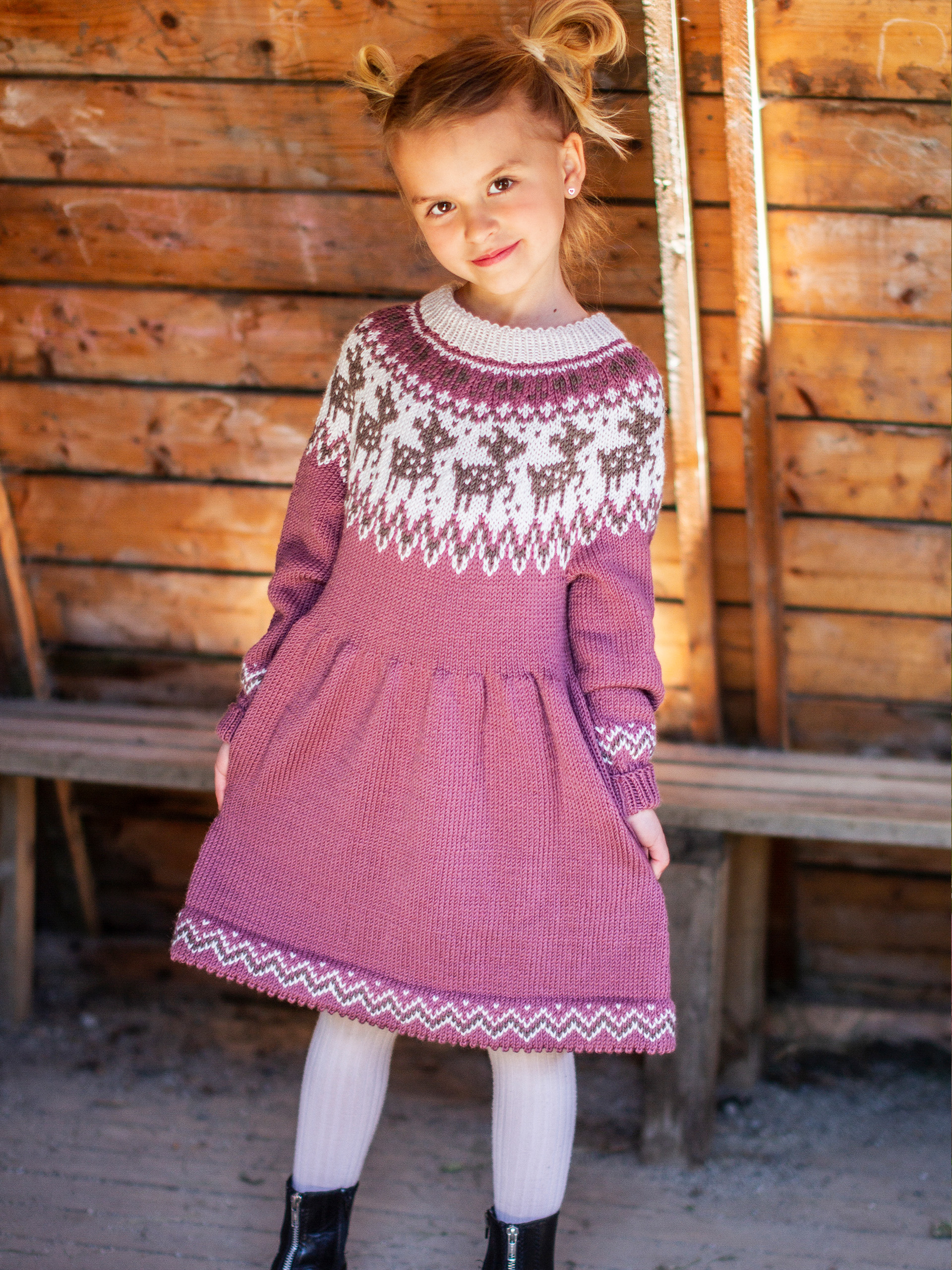 FAUNA klänning brunrosa