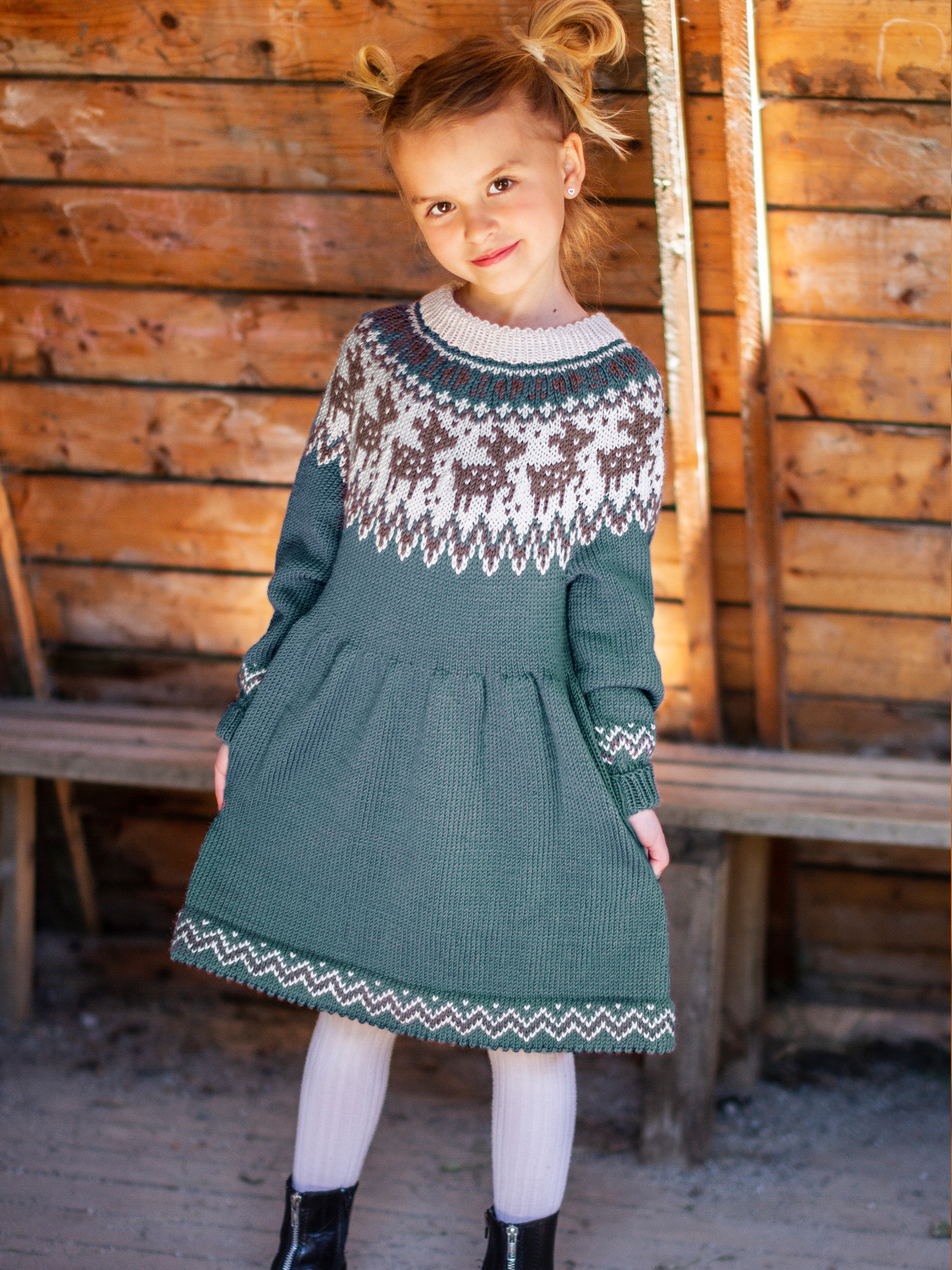 FAUNA klänning grågrön