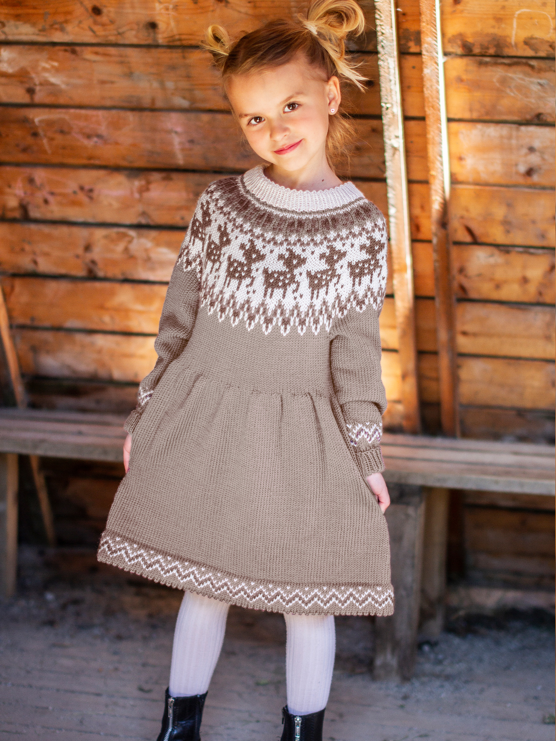 FAUNA klänning beige