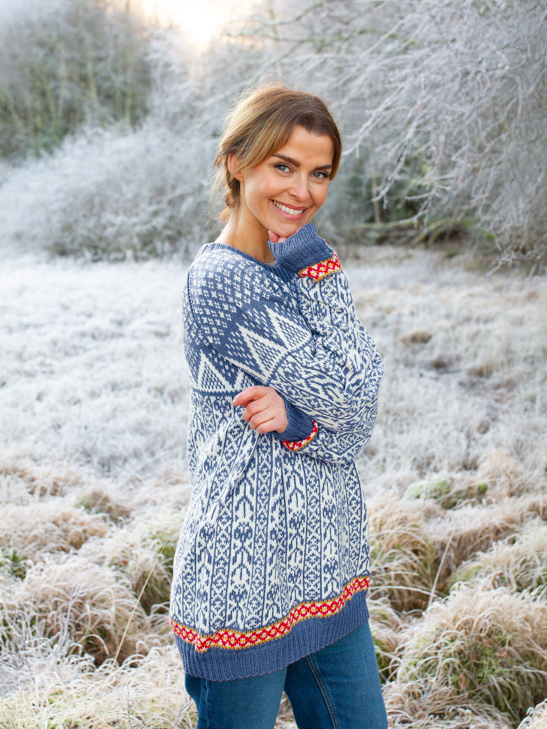 521K-07f FLÅM tröja dame