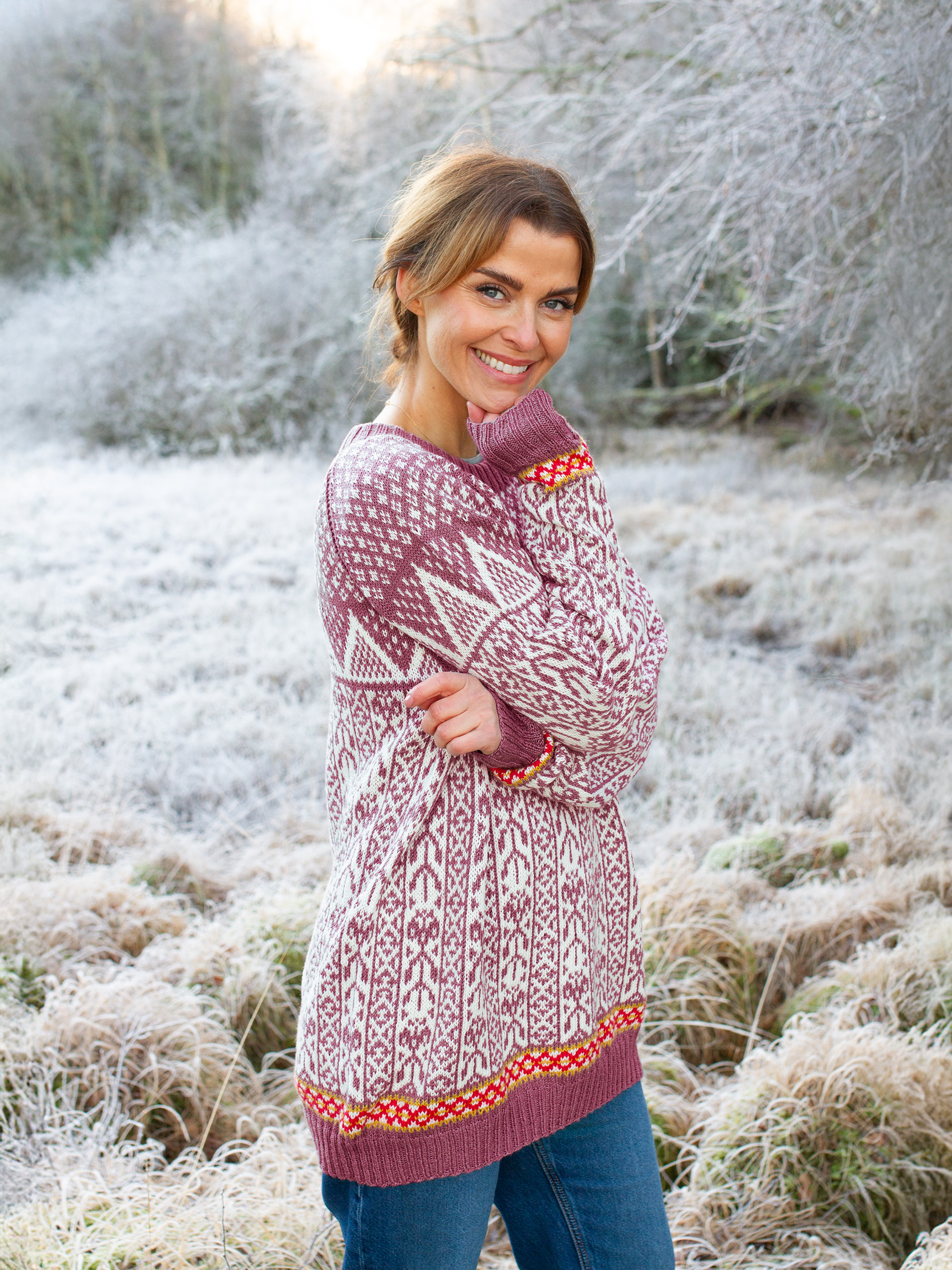 521K-07g FLÅM tröja dame