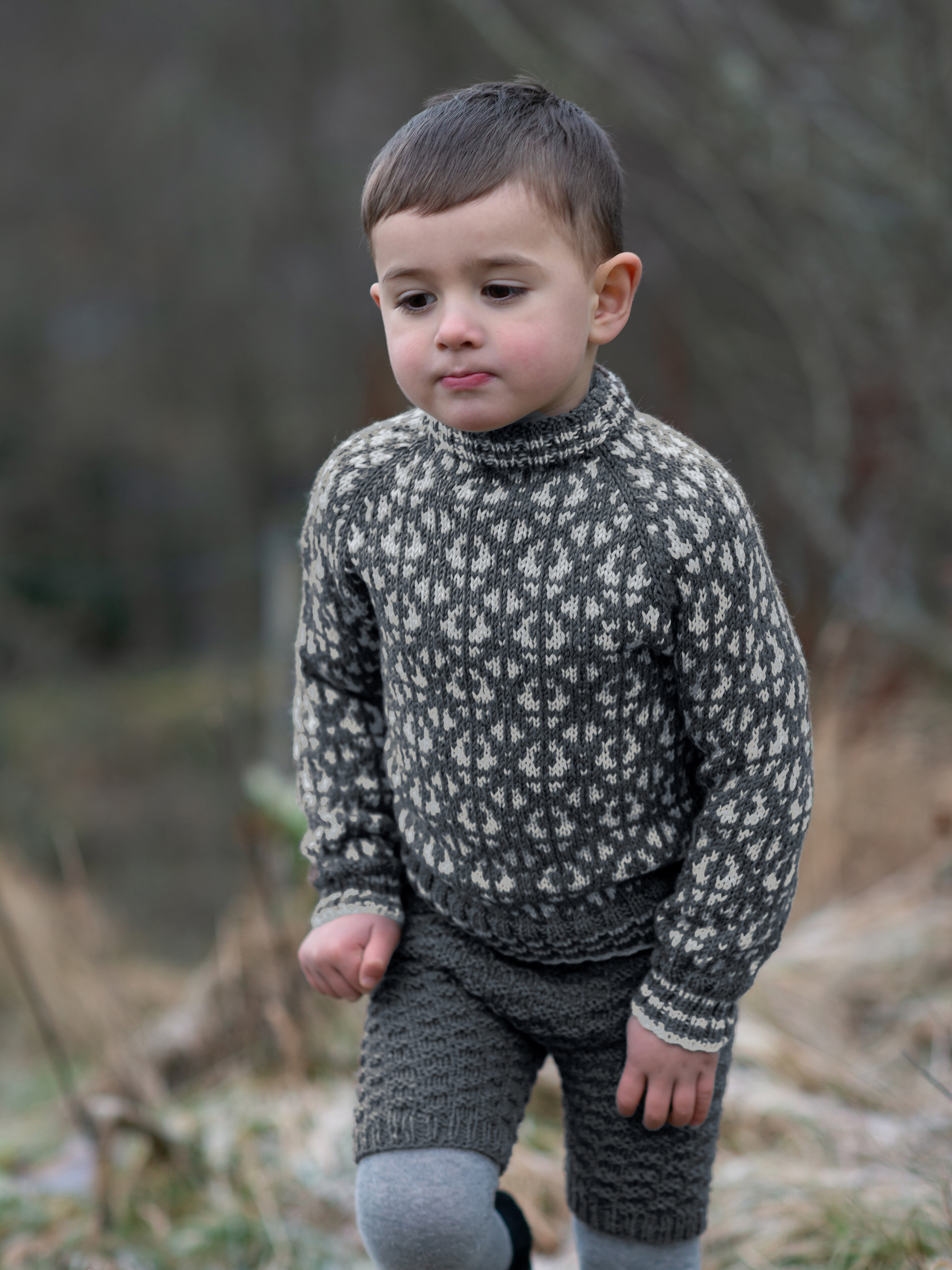 Flokk Mini tröja gråmelerad