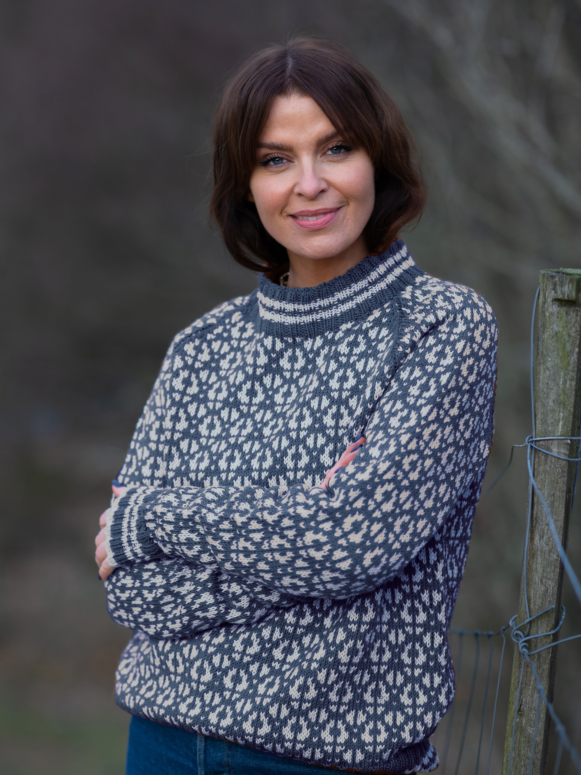 Flokk tröja dam denim/kitt