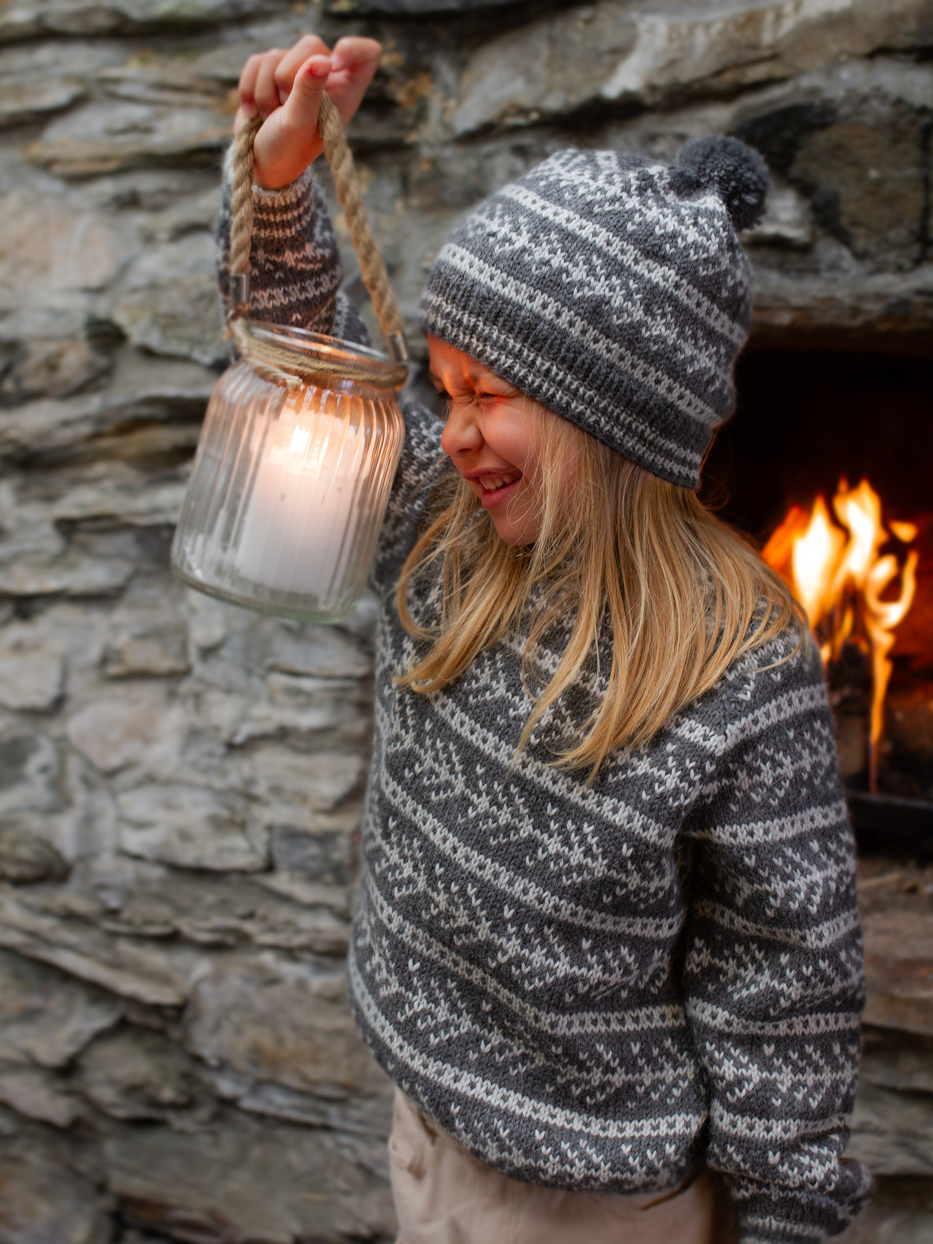 GRANSKOTT tröja & mossa mini mörk gråmelerad