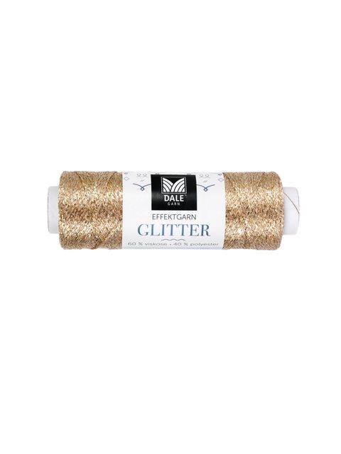 Glitter Effektgarn - Gull