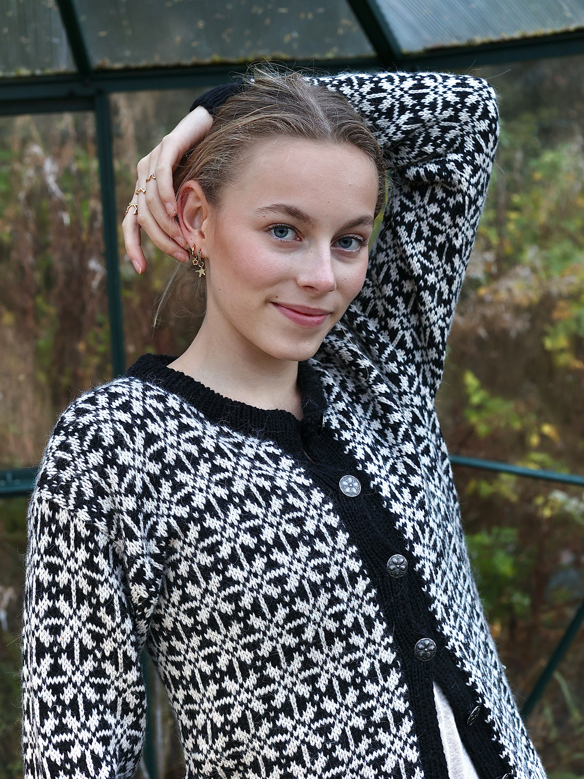 GYDA jacka svart/ljus beige