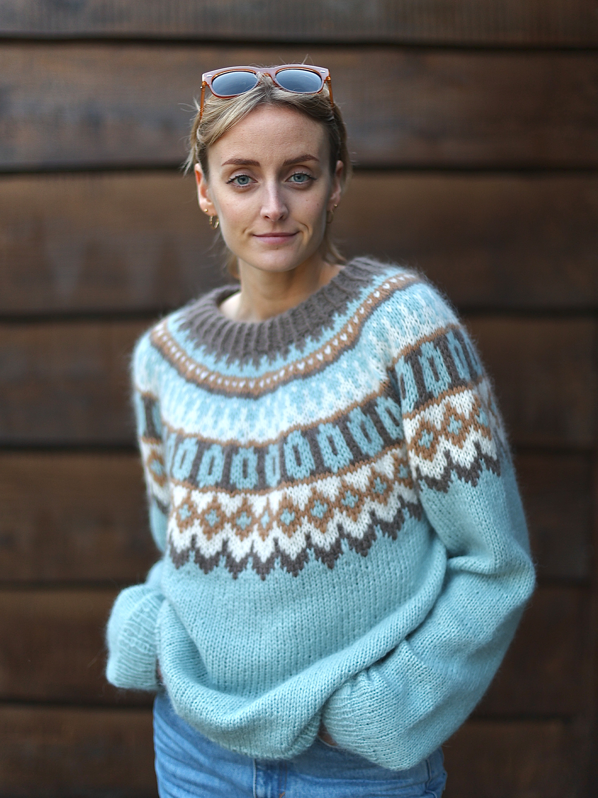 HAUK tröja ljus petrol