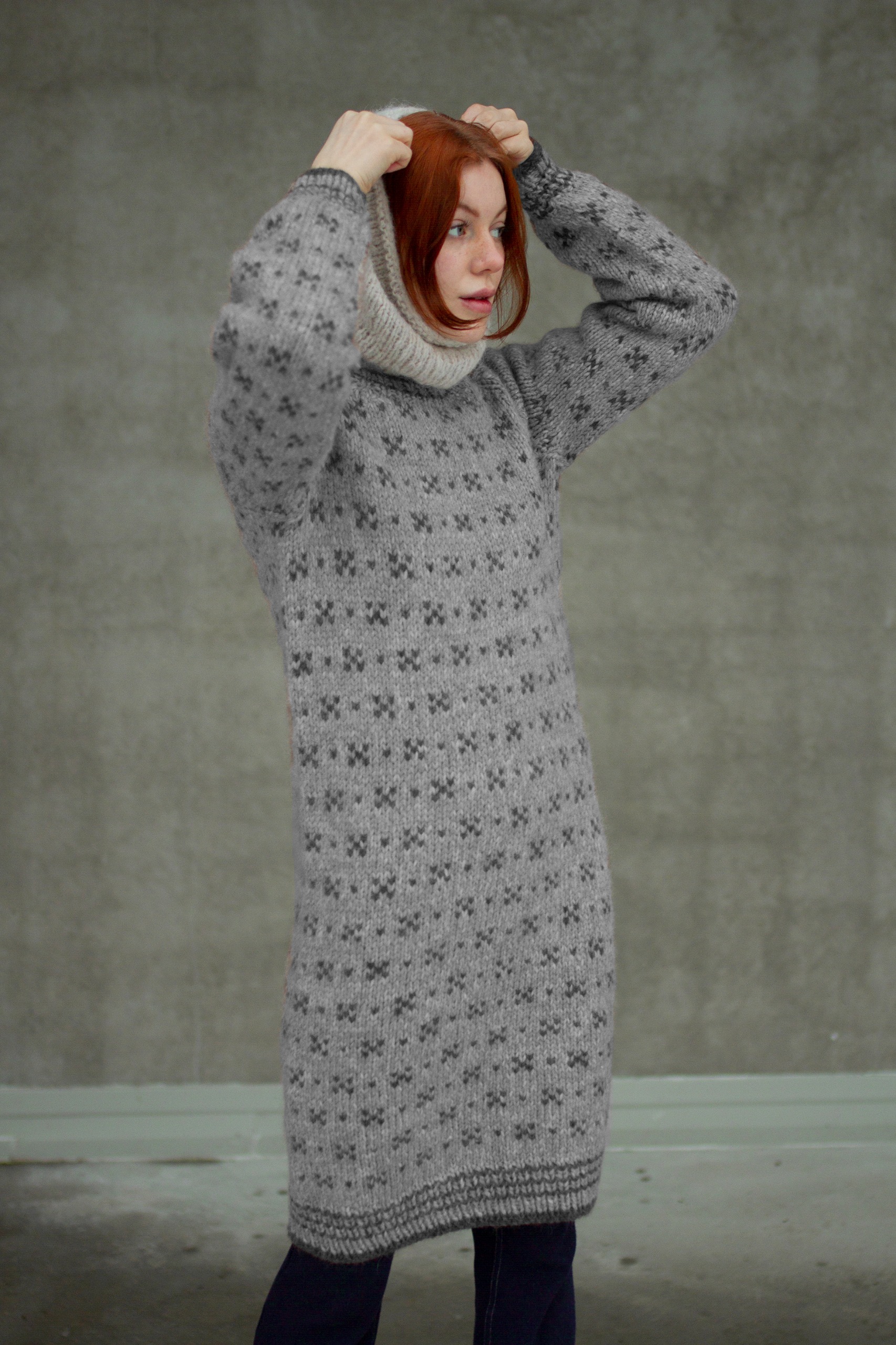 HUSAVIK klänning ljus grå