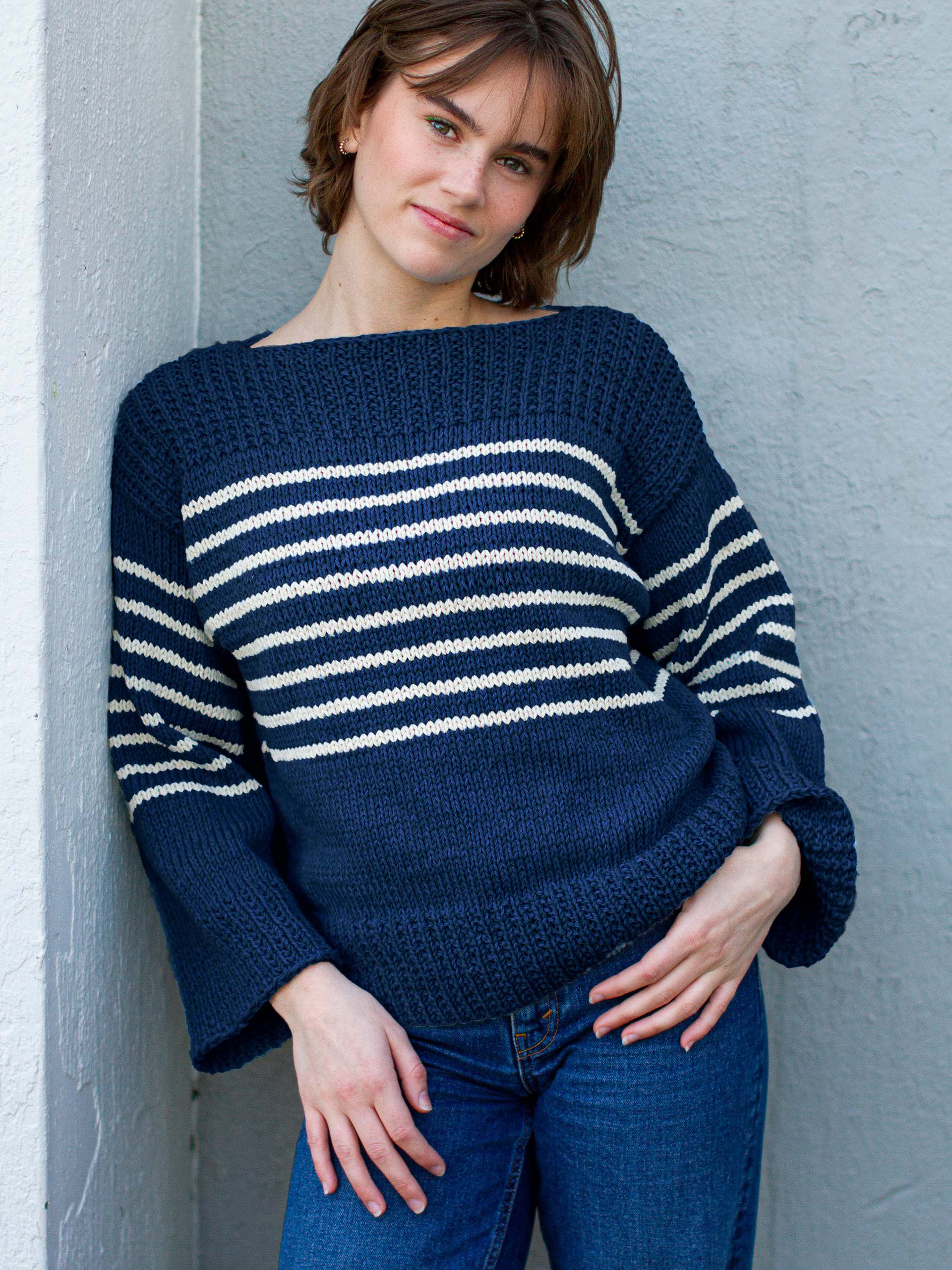 JEAN tröja marinblå