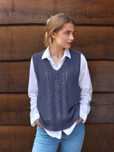 EAST Slipover jeansblå