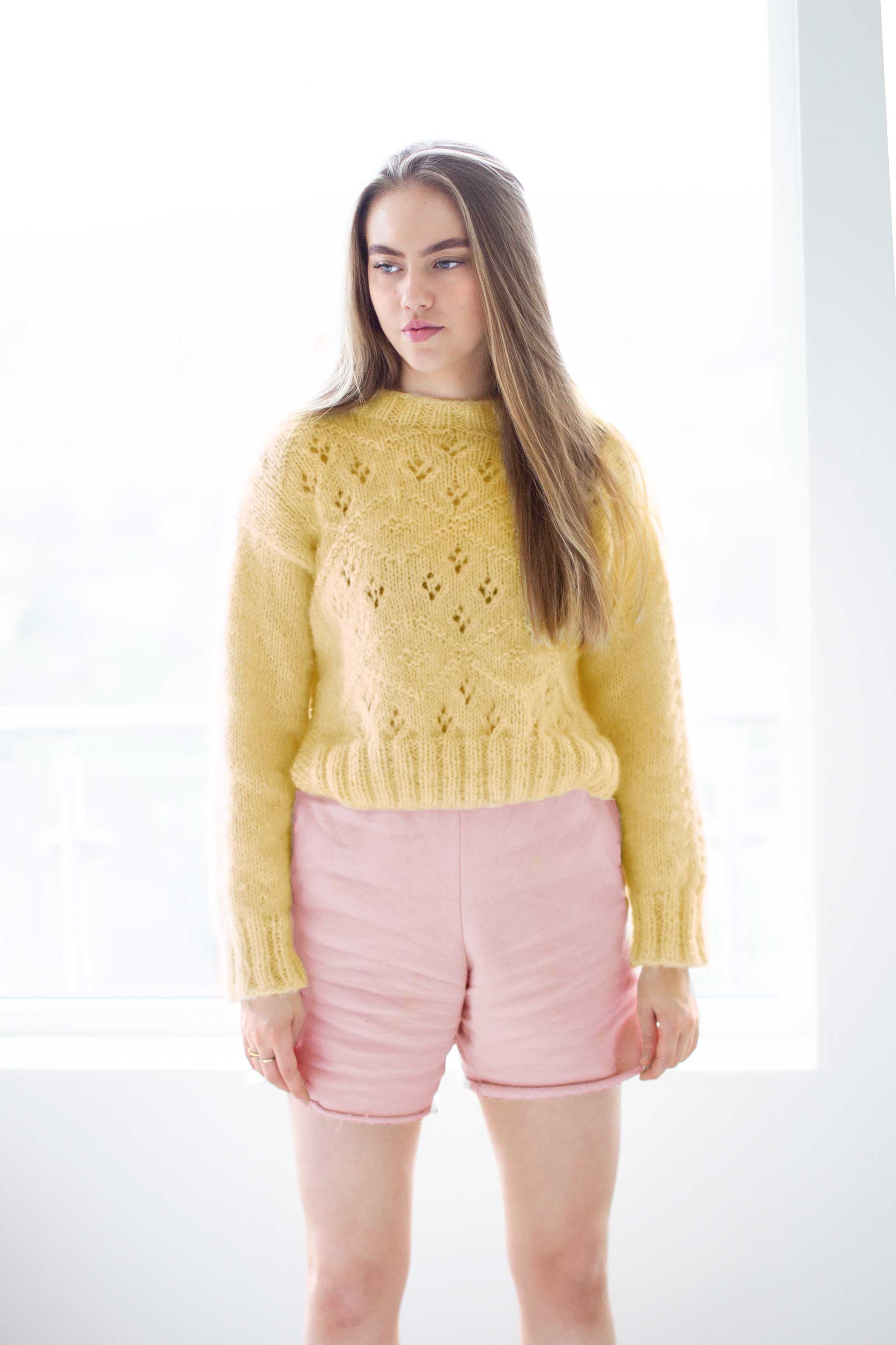 Johanna tröja dammiggul