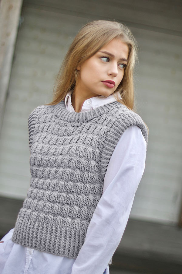 KRAKK VÄST ljus denim