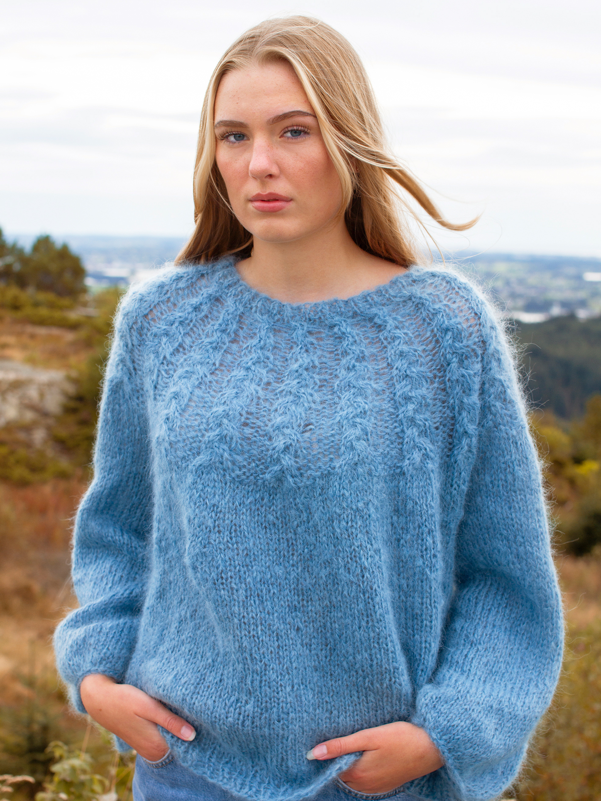 LARGO tröja ljus denim