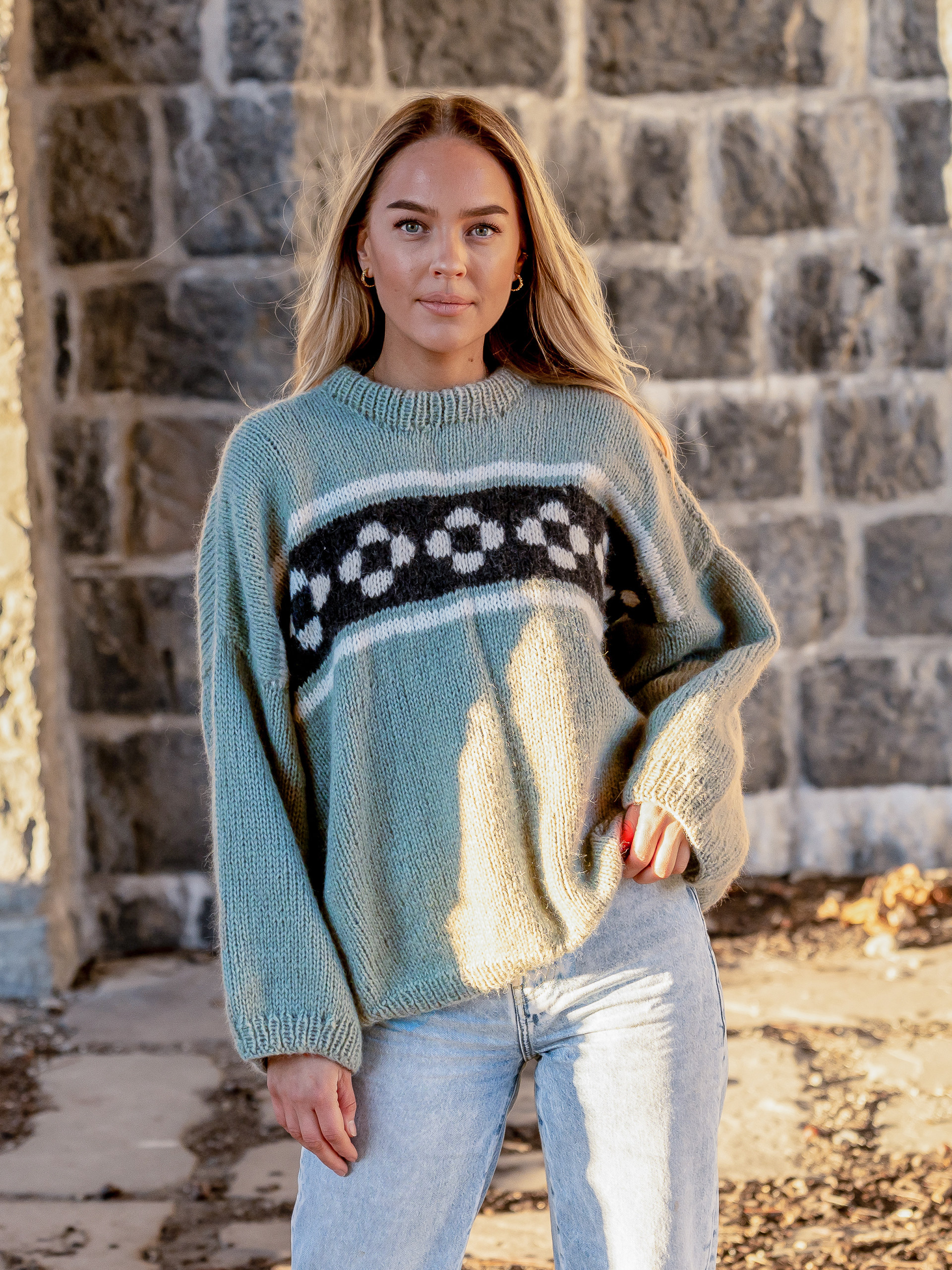 Lukmolykkja tröja dammig grön