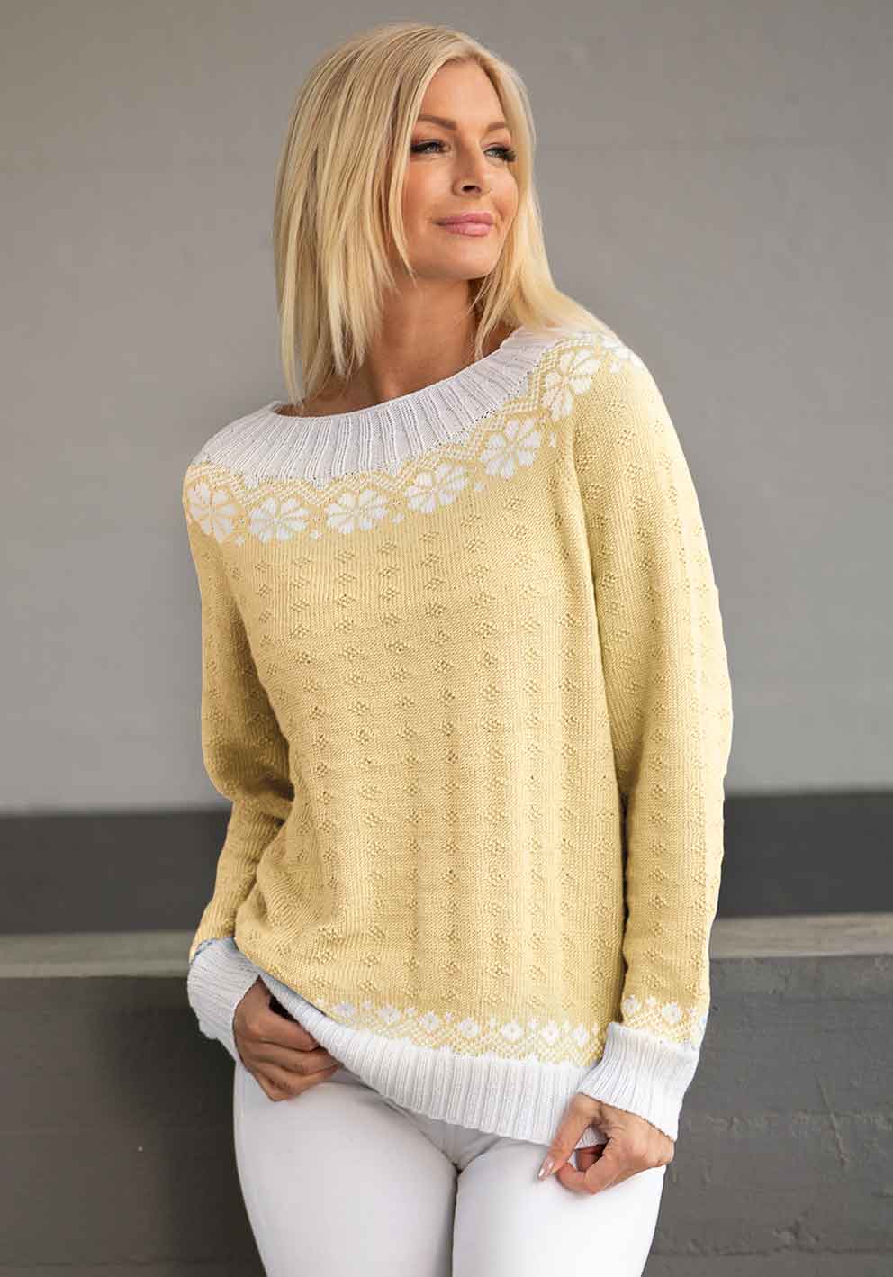 1917-4 Lydia sweater lys gul