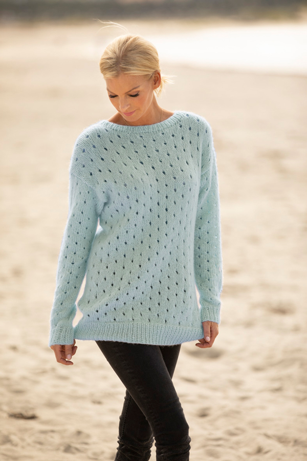 1922-5 Mot tröja eller jacka ljus petrol