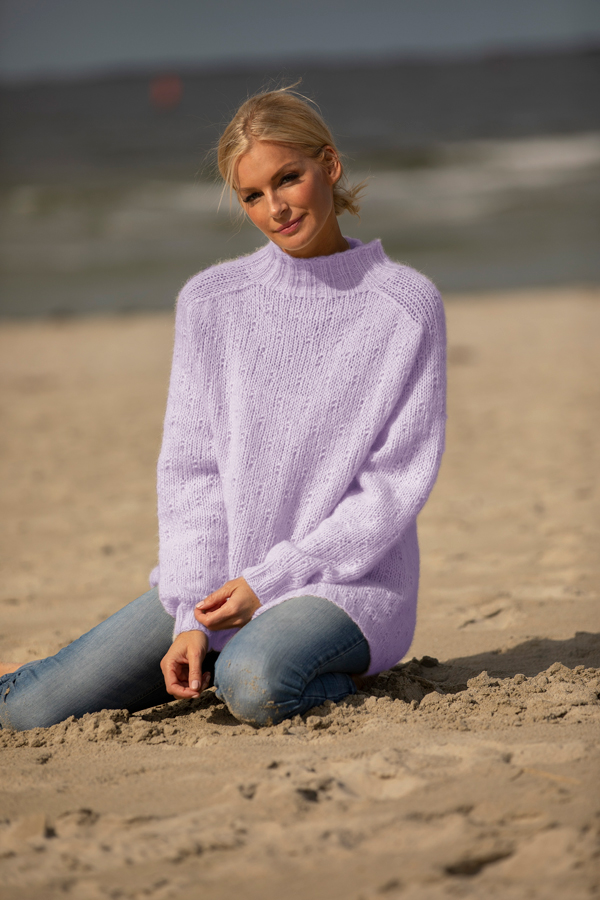 1923-2 Lätt tröja ljus lila