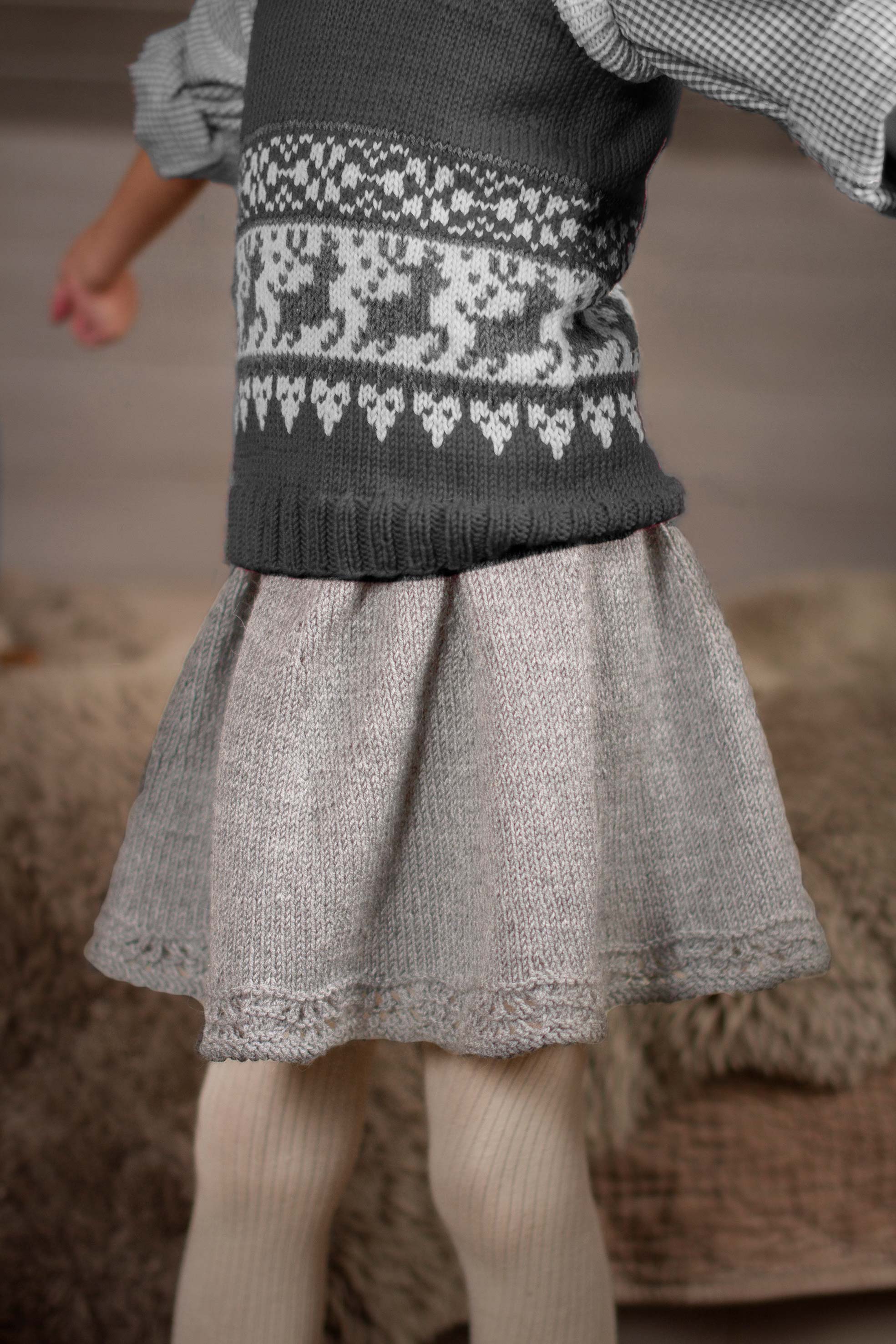 MIMMIS danskjol ljusgrå melerad