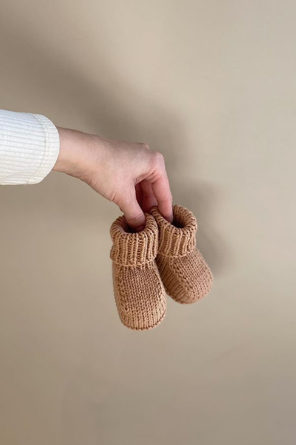 Mini Jord tofflor peach