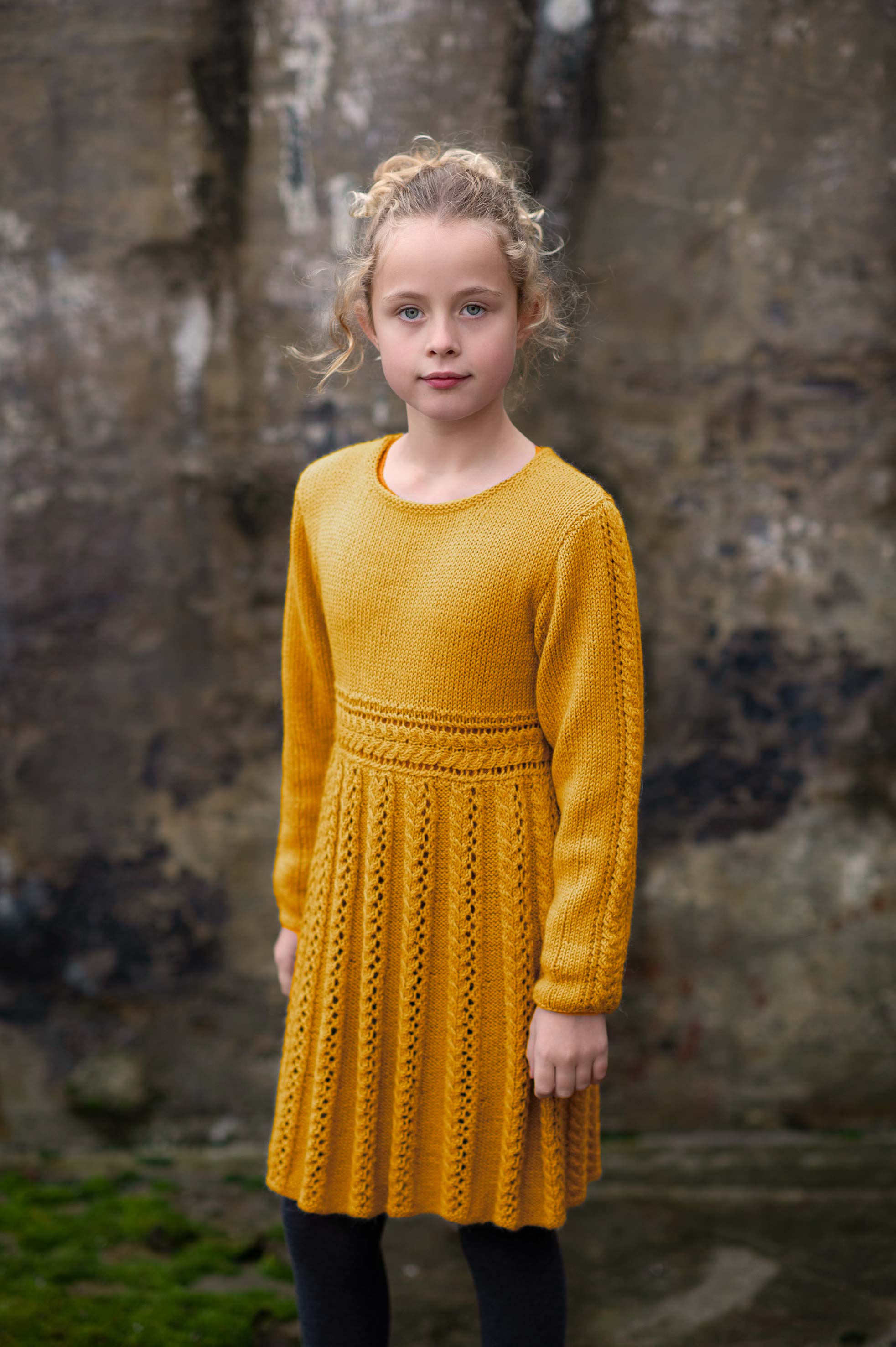 NELIA klänning guldgul