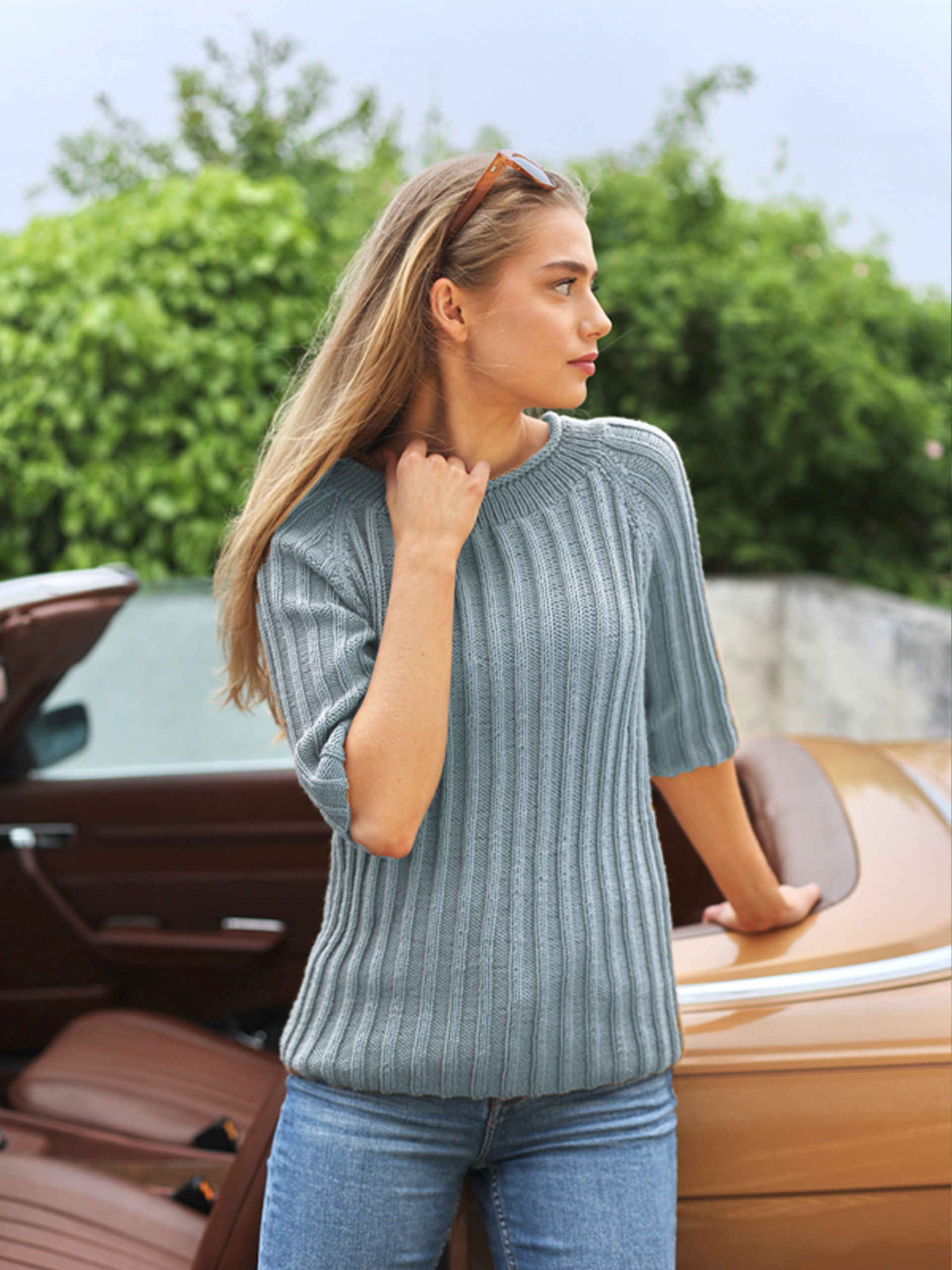 Nelli topp ljus petrol