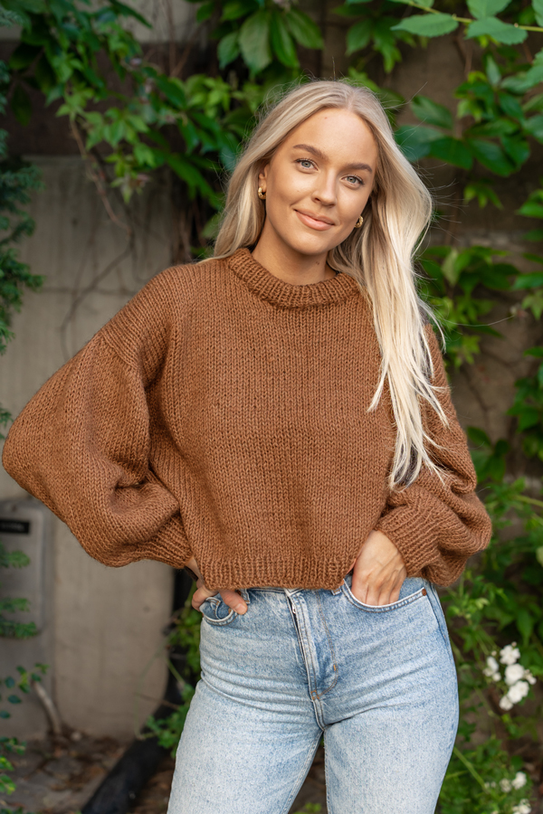 Nica tröja varm beige