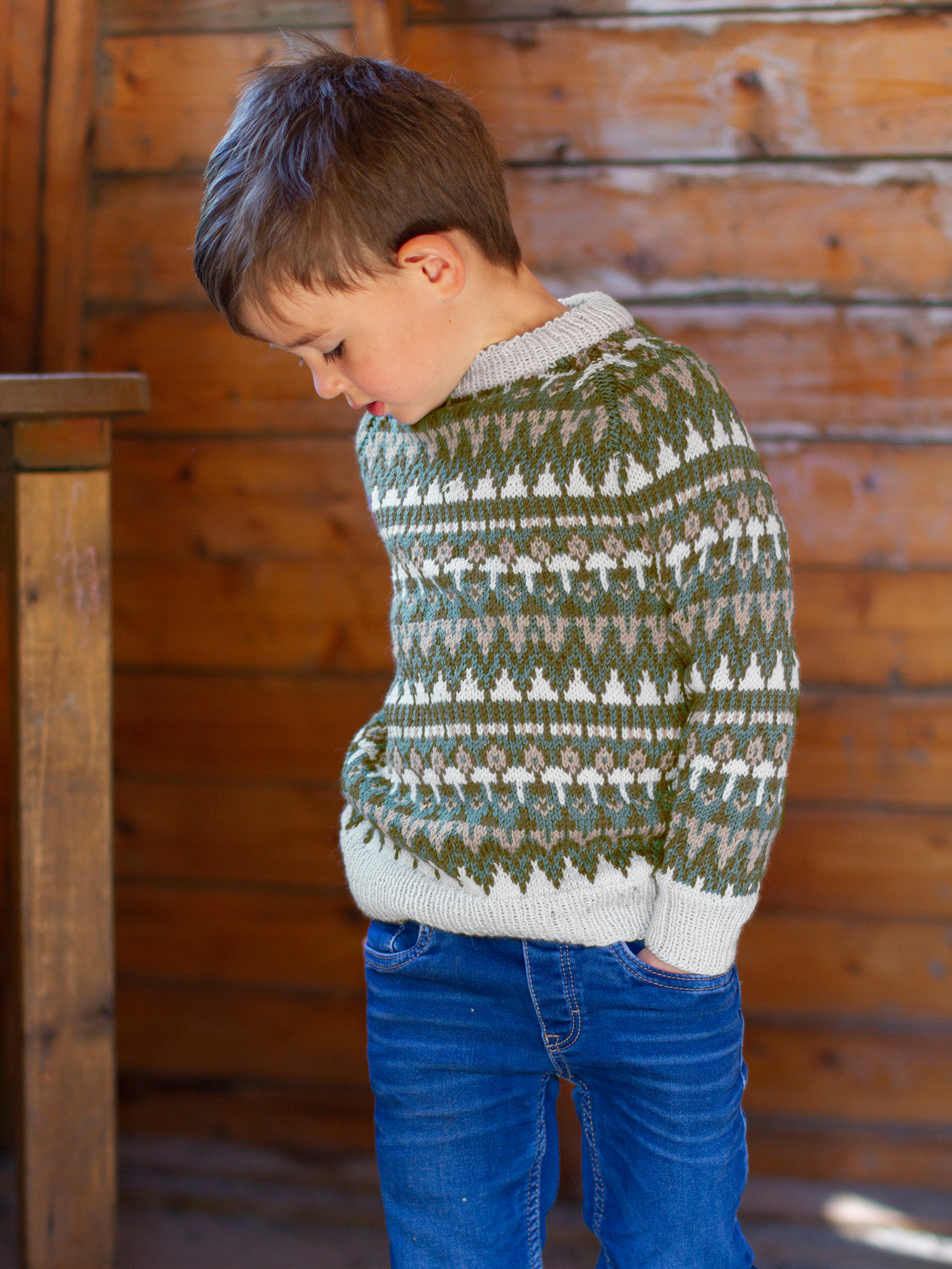 NUNA tröja grågrønn