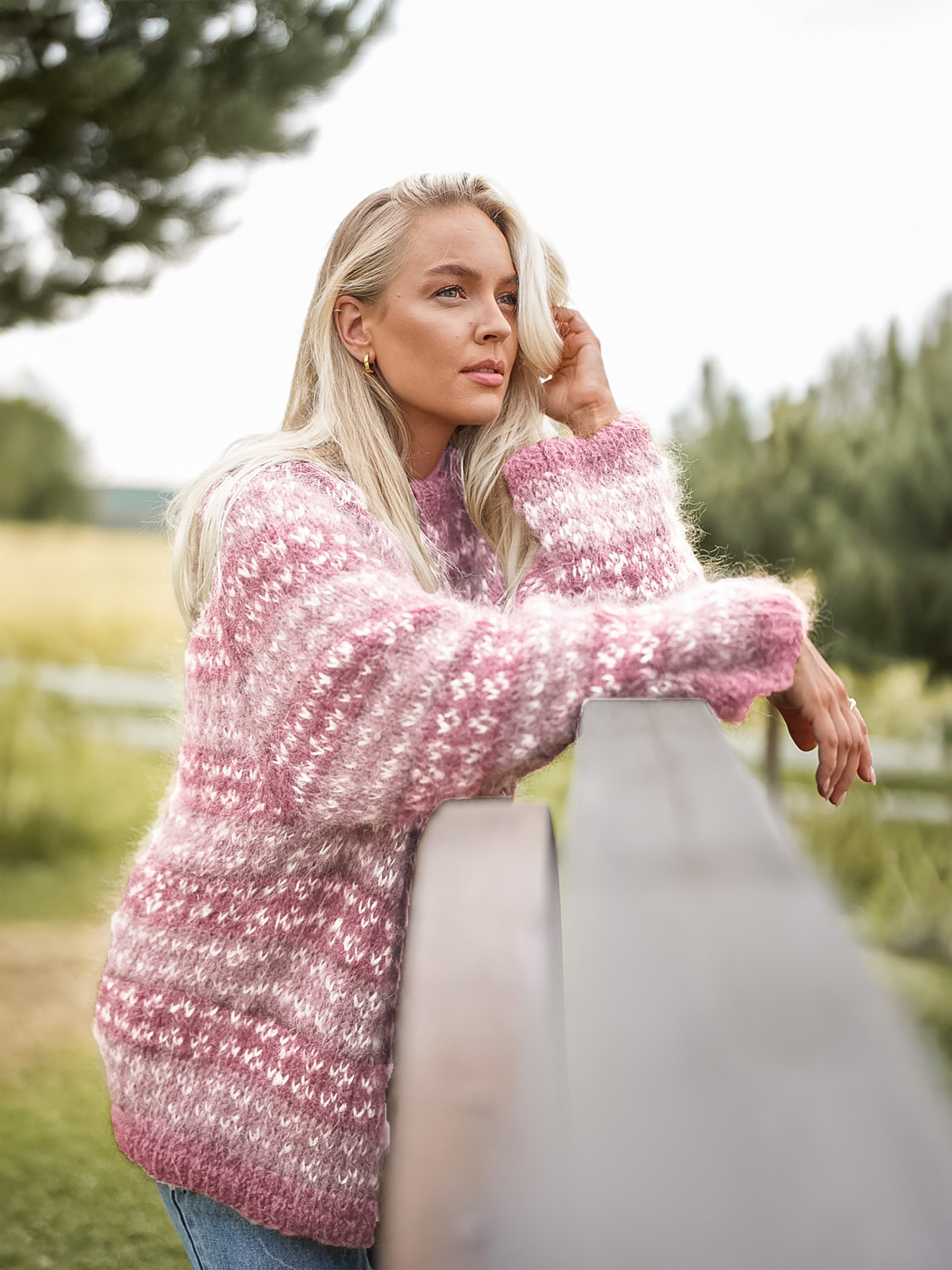 523V-01h Blome dämpad rosa