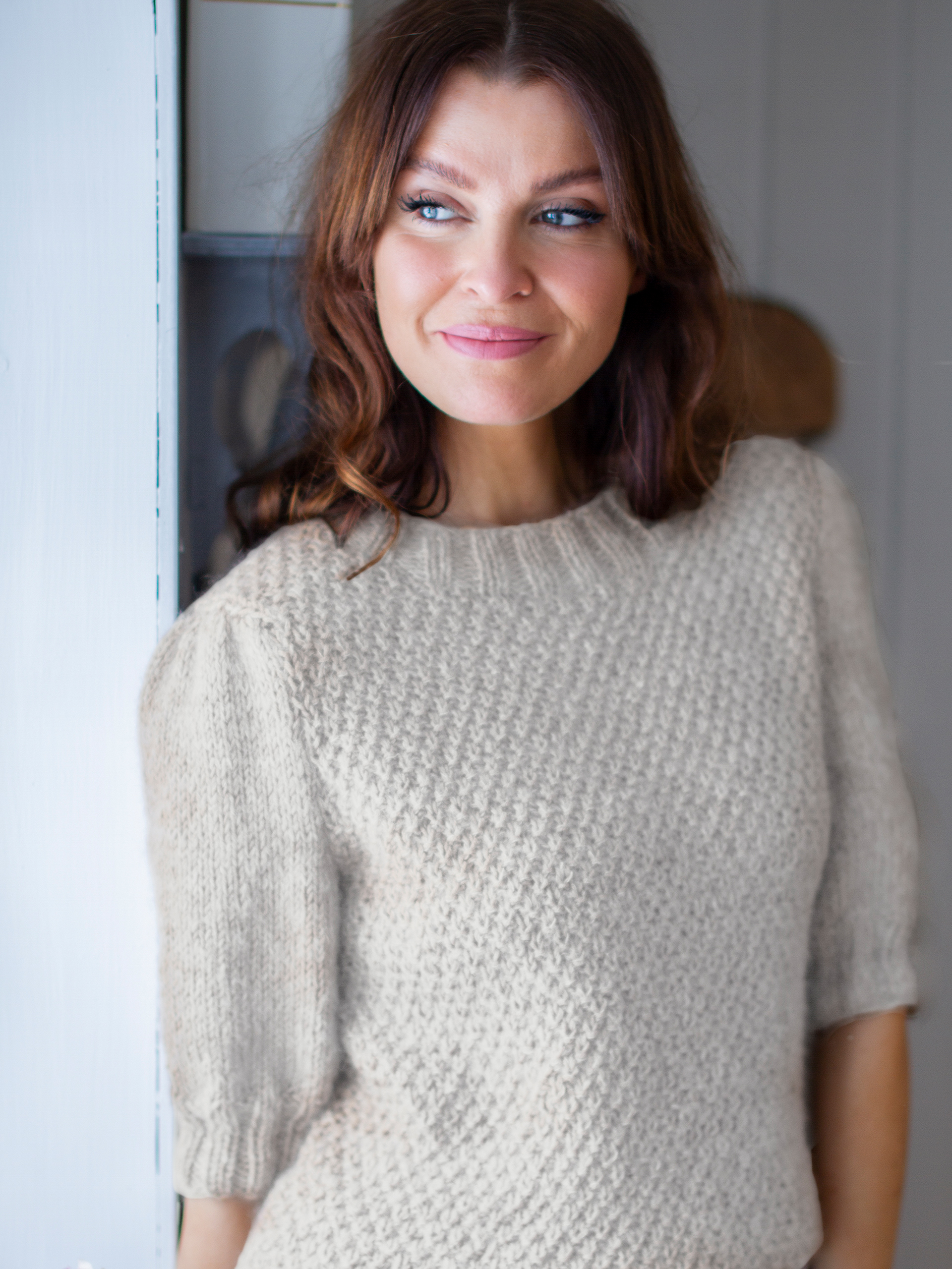 Petunia topp ljus beigemelerad