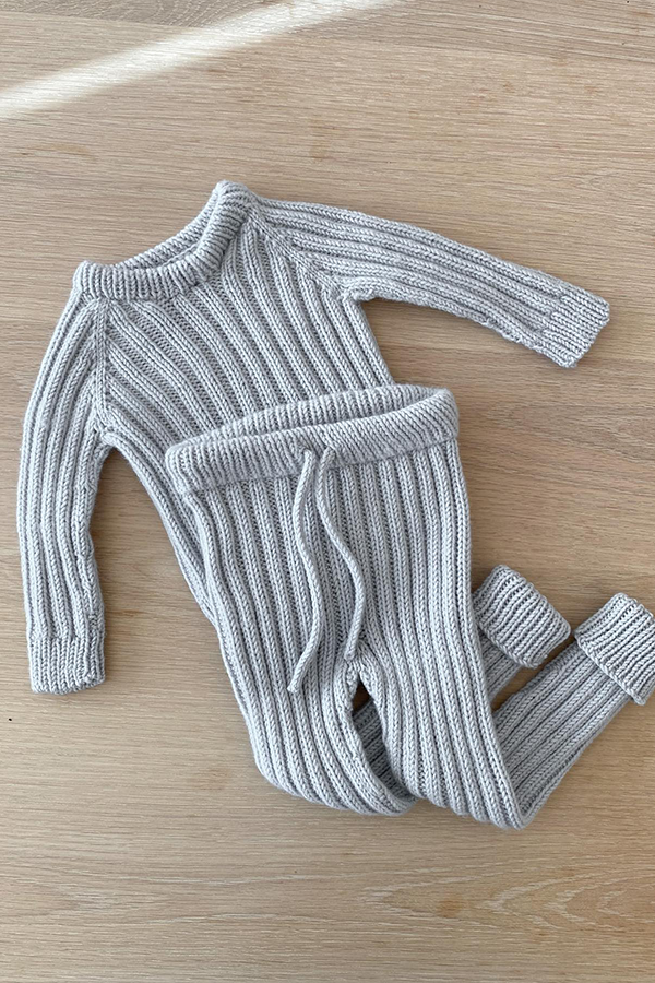 Chunky Ribb tröja mini blue