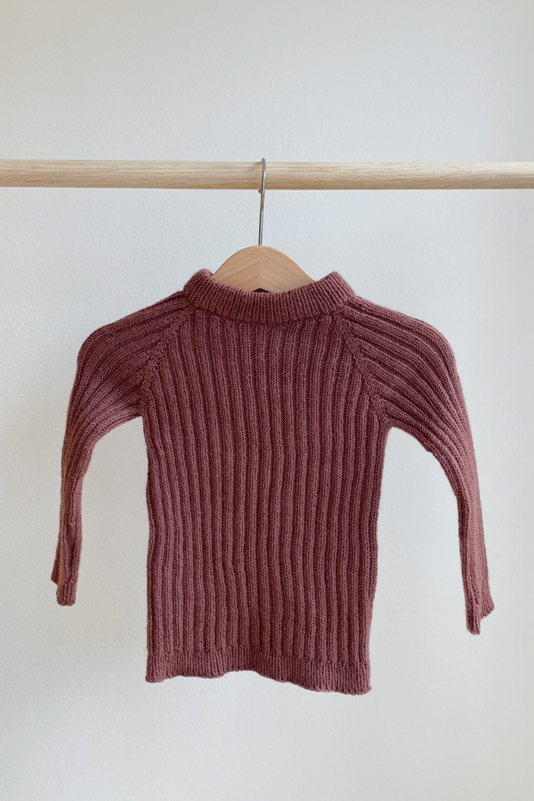 Ribb tröja mini violett