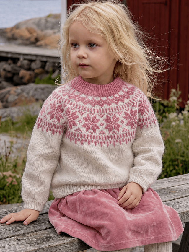 621MS-27f Chunky selbu tröja mini (Dream)