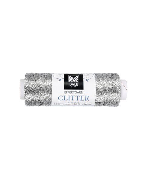 Glitter Effektgarn - Sølv