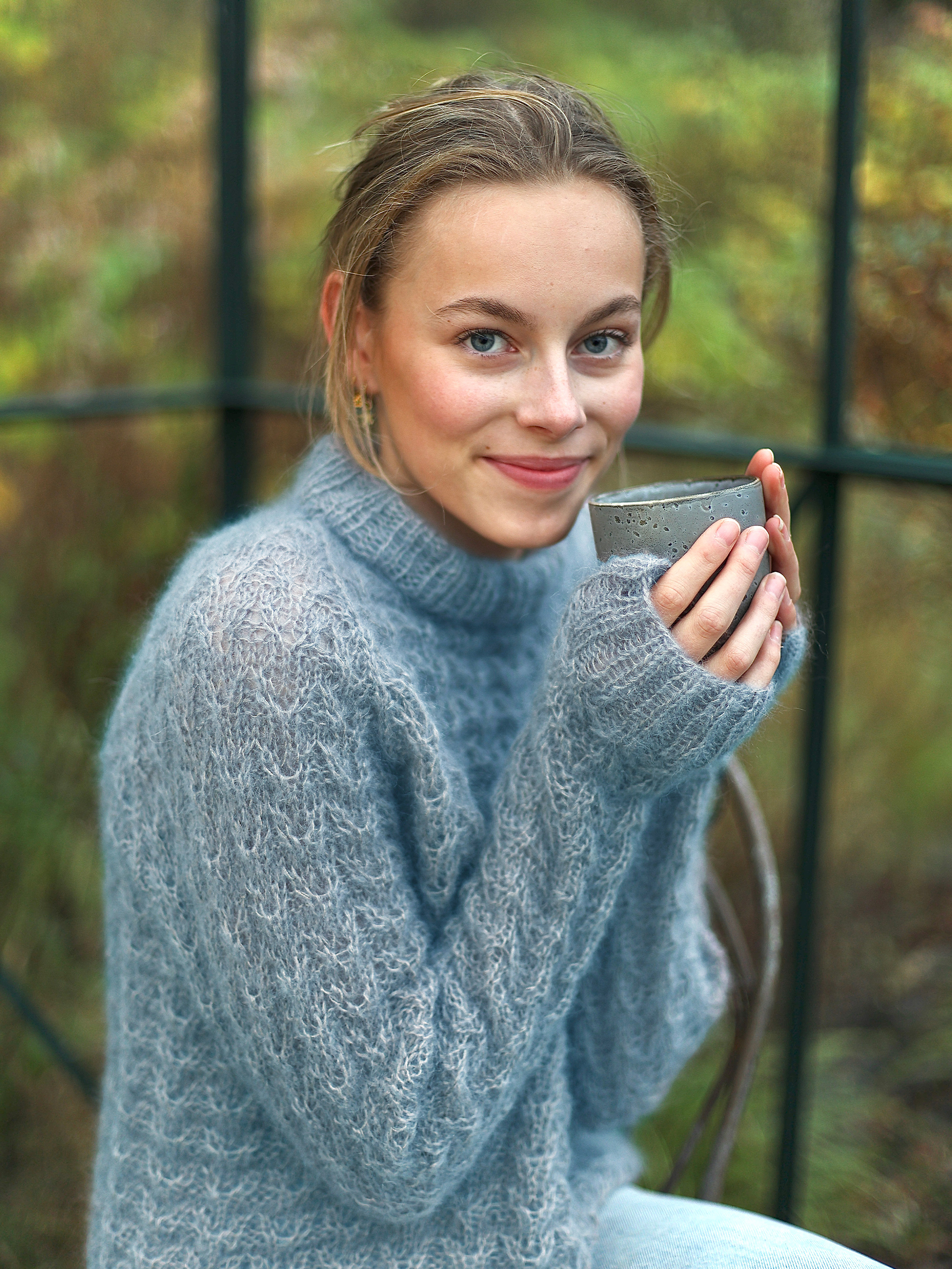 SINA tröja ljus petrol