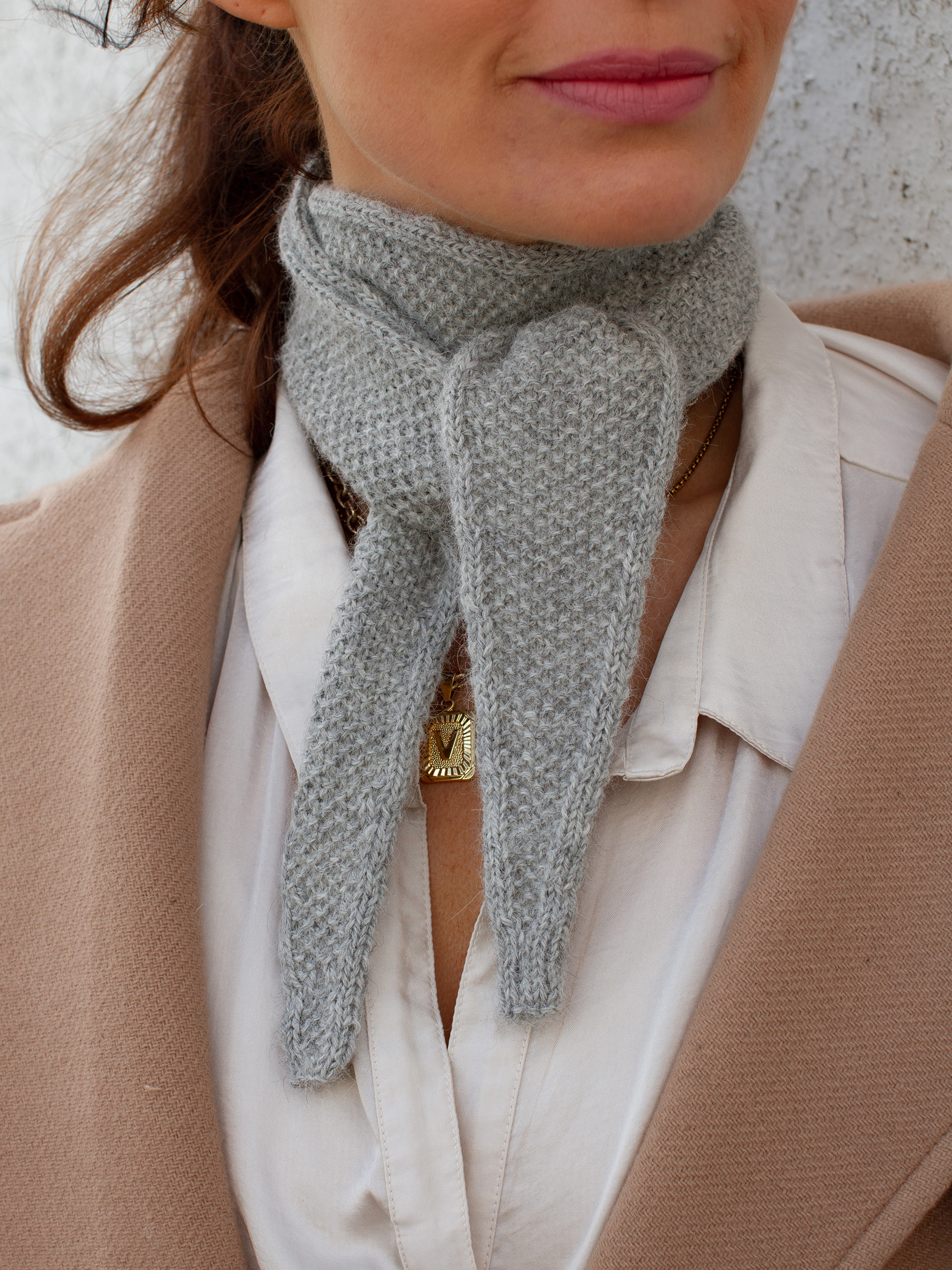 Softie scarf lys grå