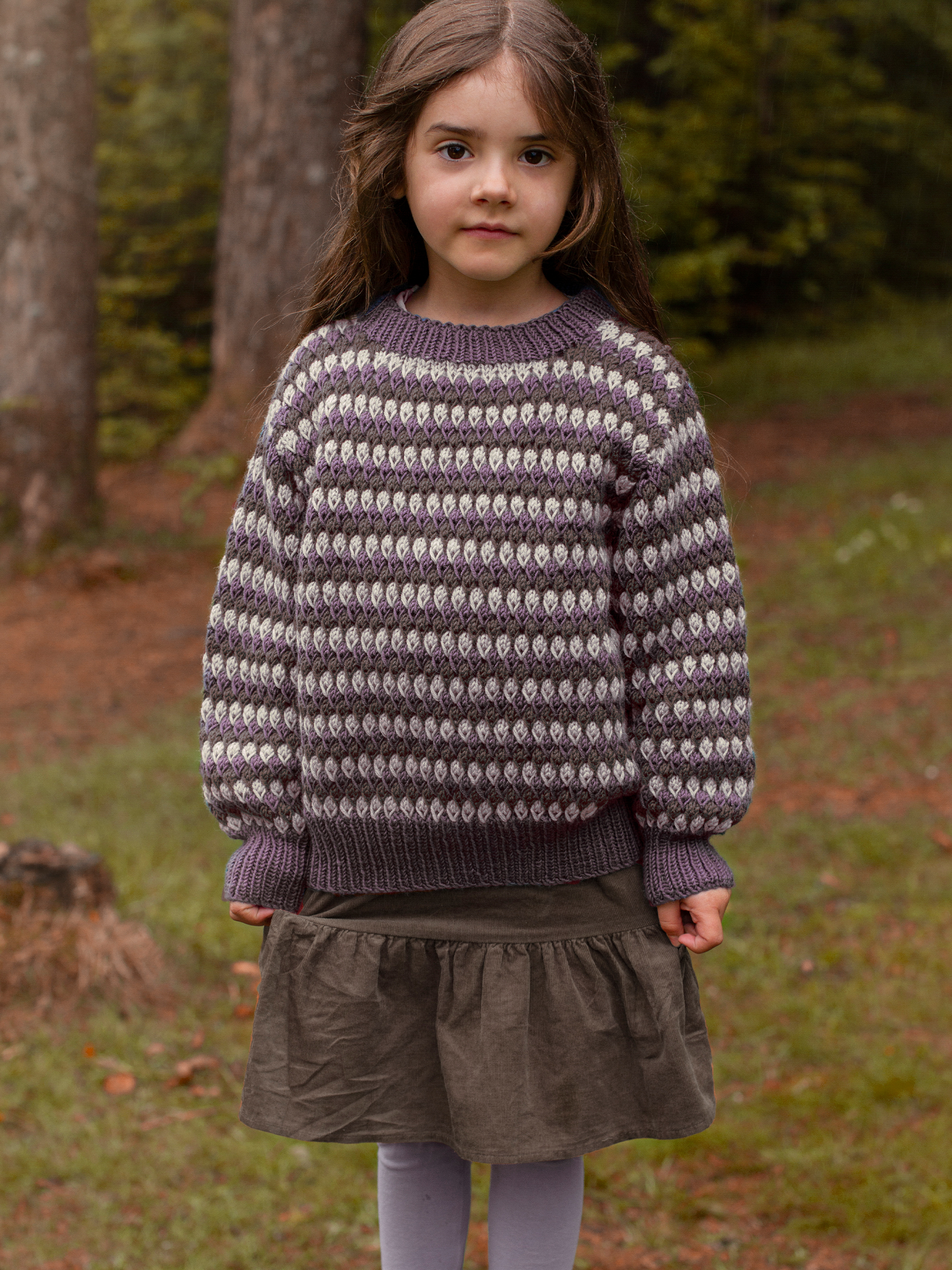 STAVA tröja ränder dus grålilla