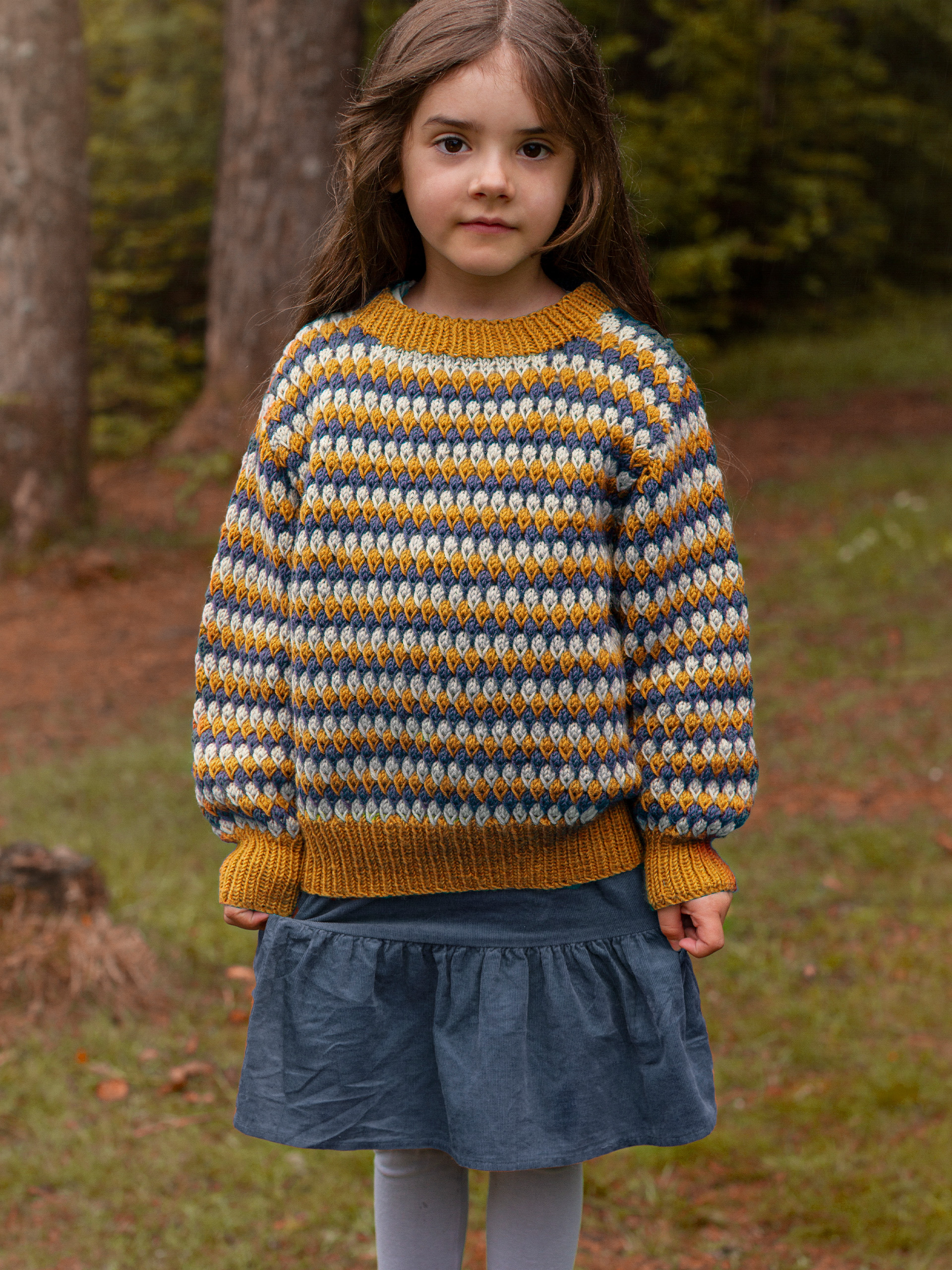 STAVA tröja ränder gullgul